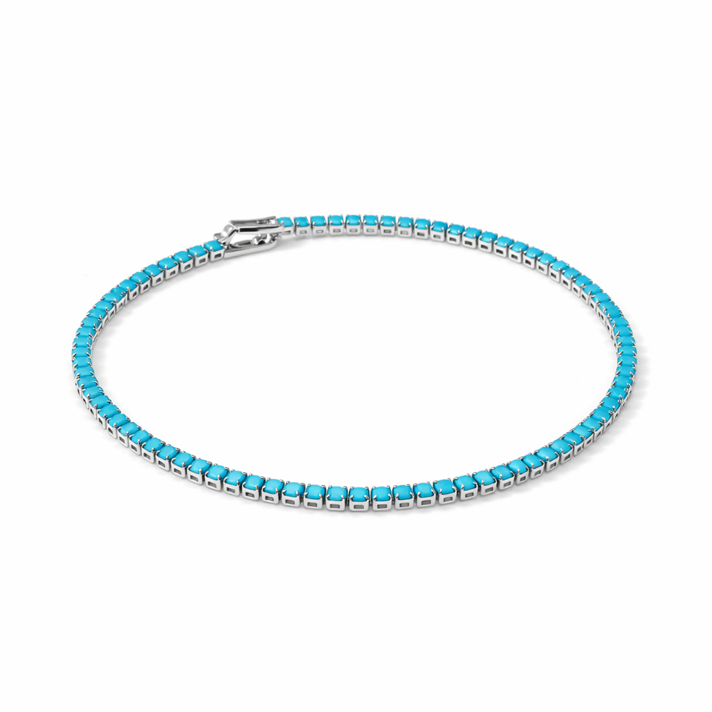 Turquoise Glow Tennis Bracelet GWB -74