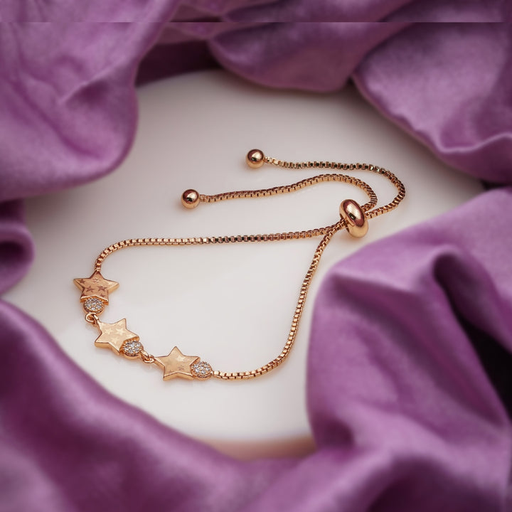 Triple Star Slider Bracelet