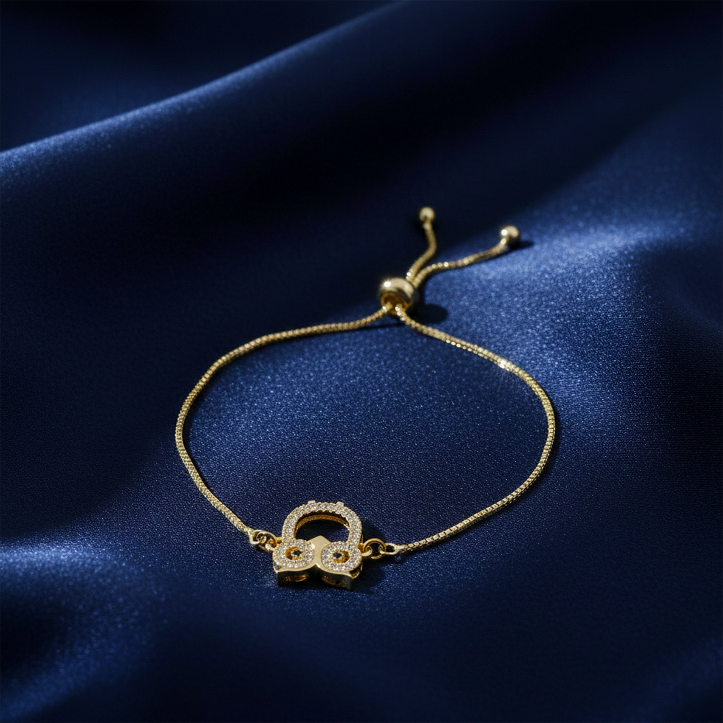 Golden Owl Charm Bracelet GWB -164