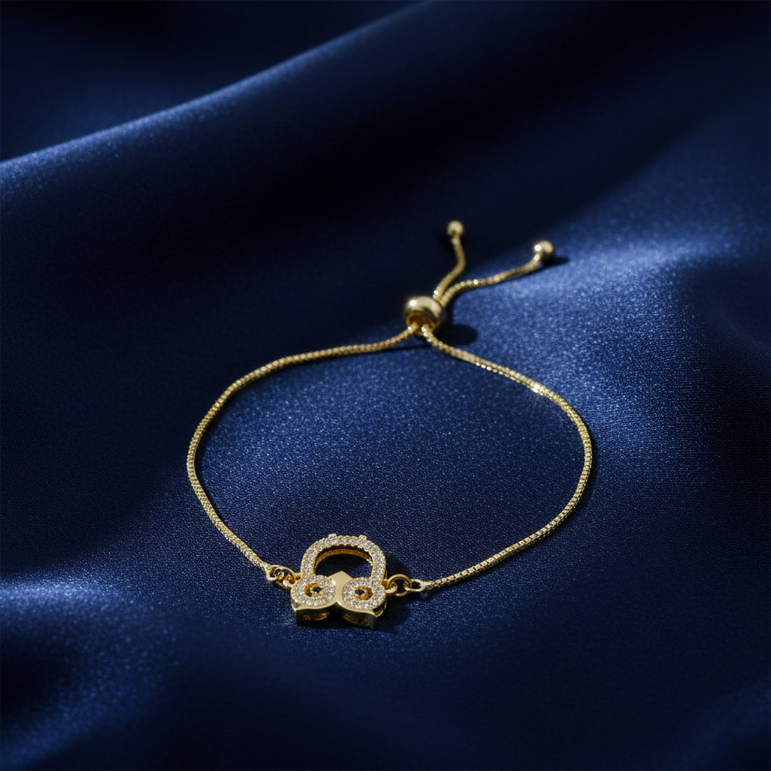 Golden Owl Charm Bracelet GWB -164