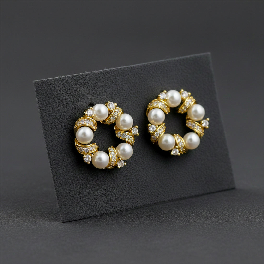 Circle Stud Earrings GWE -165