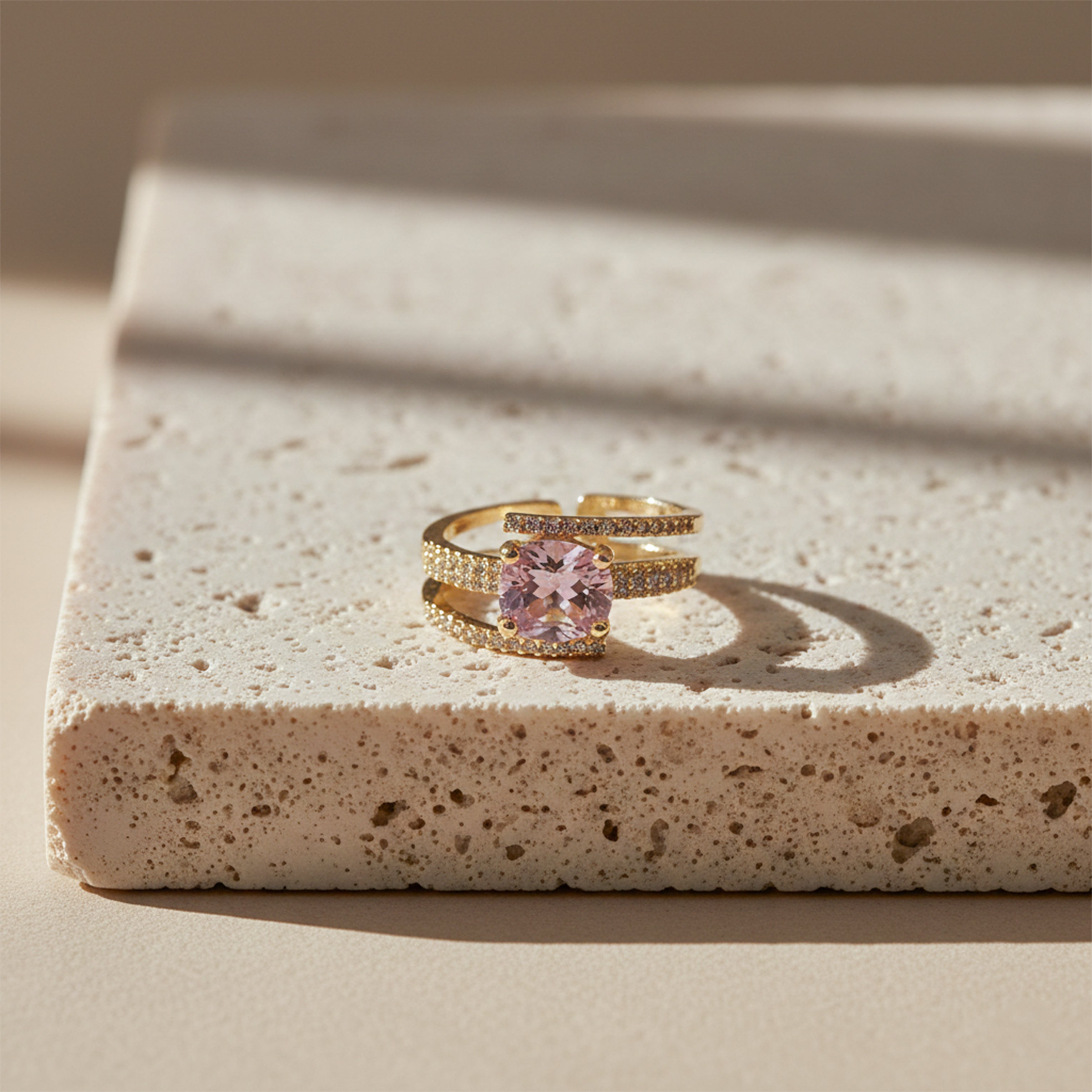 Blush Elegance Double-Band Ring GWR -48