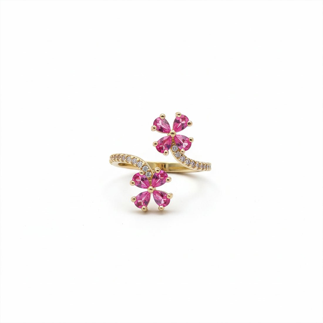 Pink Blossom Adjustable Open Ring GWR -65