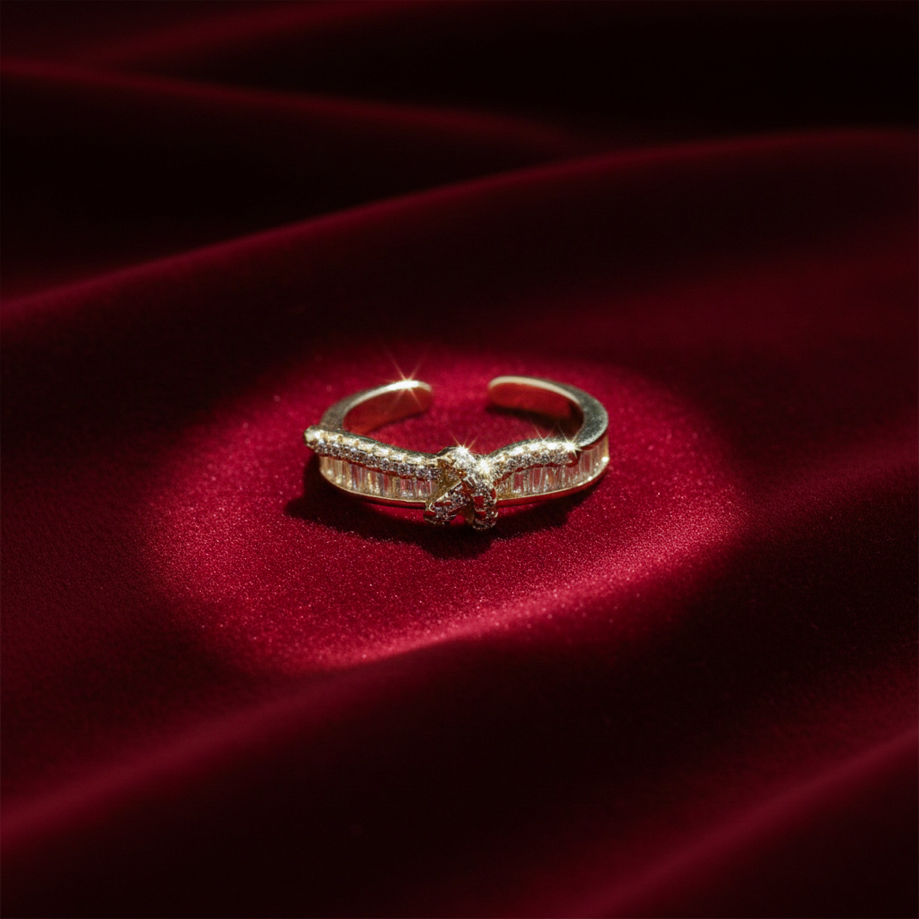 Aurora Knot Crystal Ring GWR -49