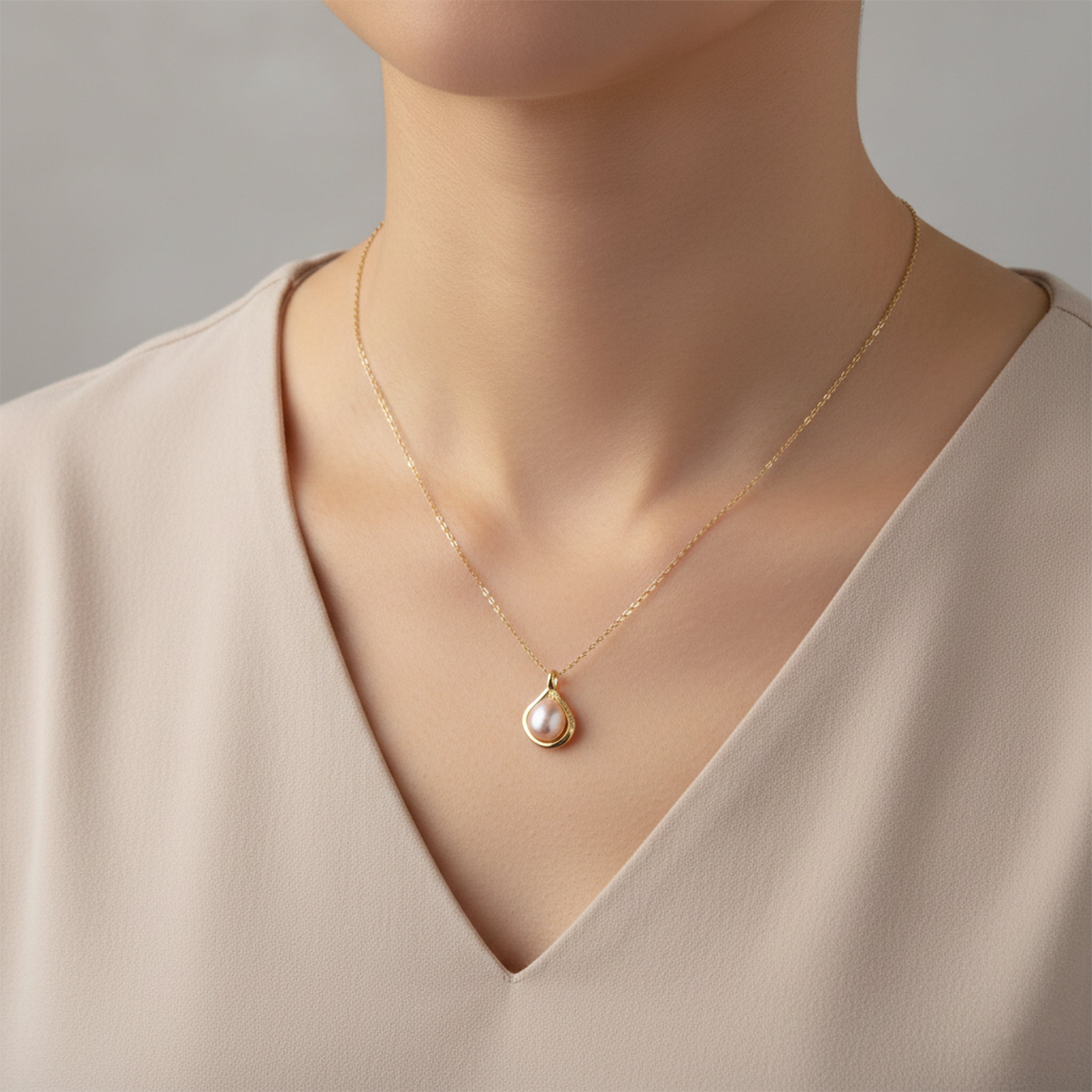 Crystal Star Pearl Pendant GWN -44