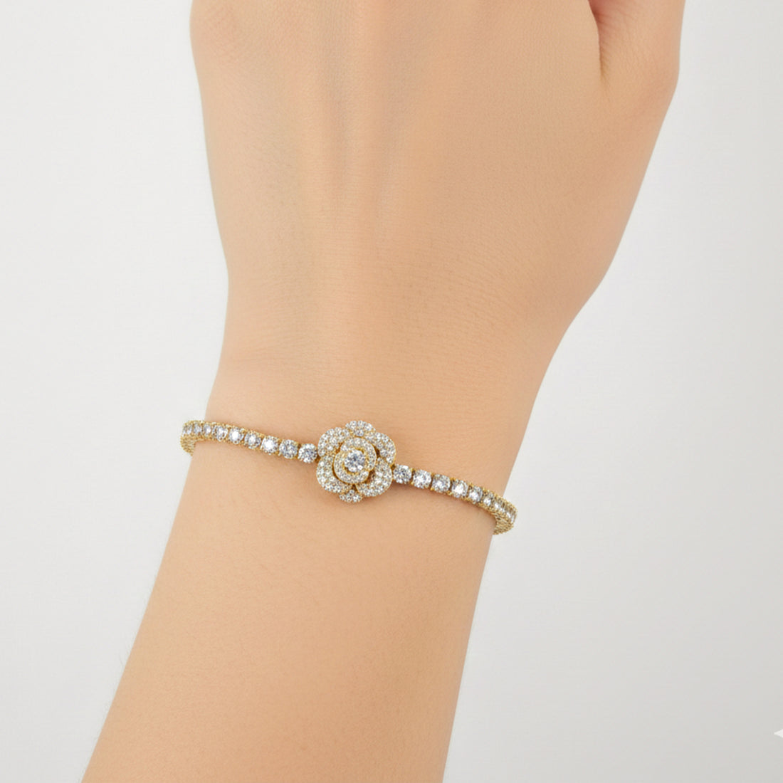 Golden Blossom Tennis Bracelet GWB -79