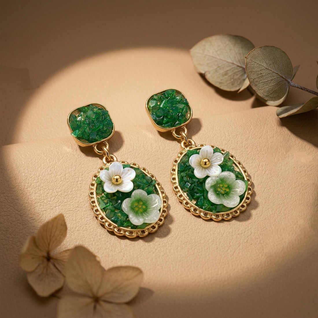 Verdant Flora Luxe Earrings GWE -205