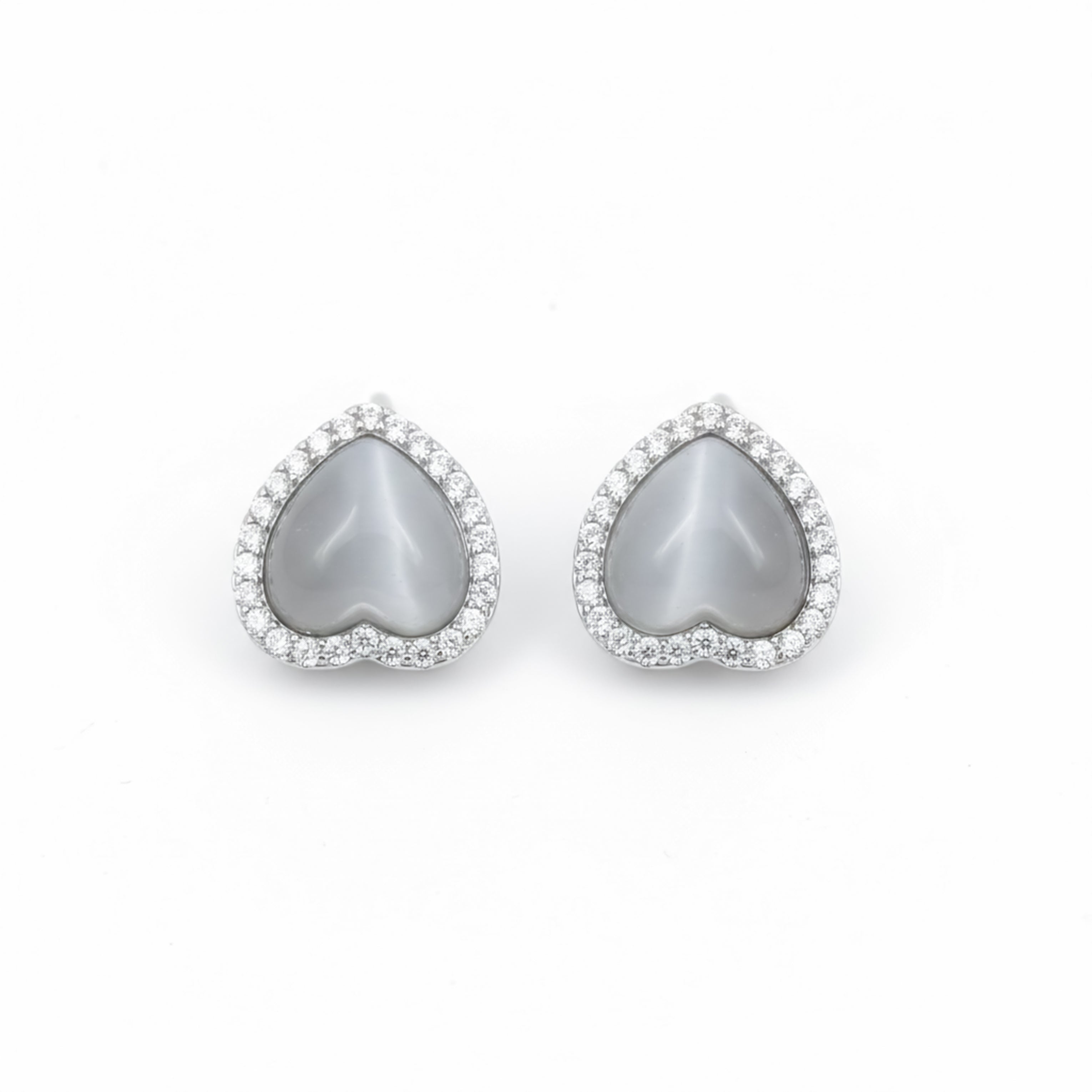 Moonlight Heart Halo Stud Earrings GWE -93
