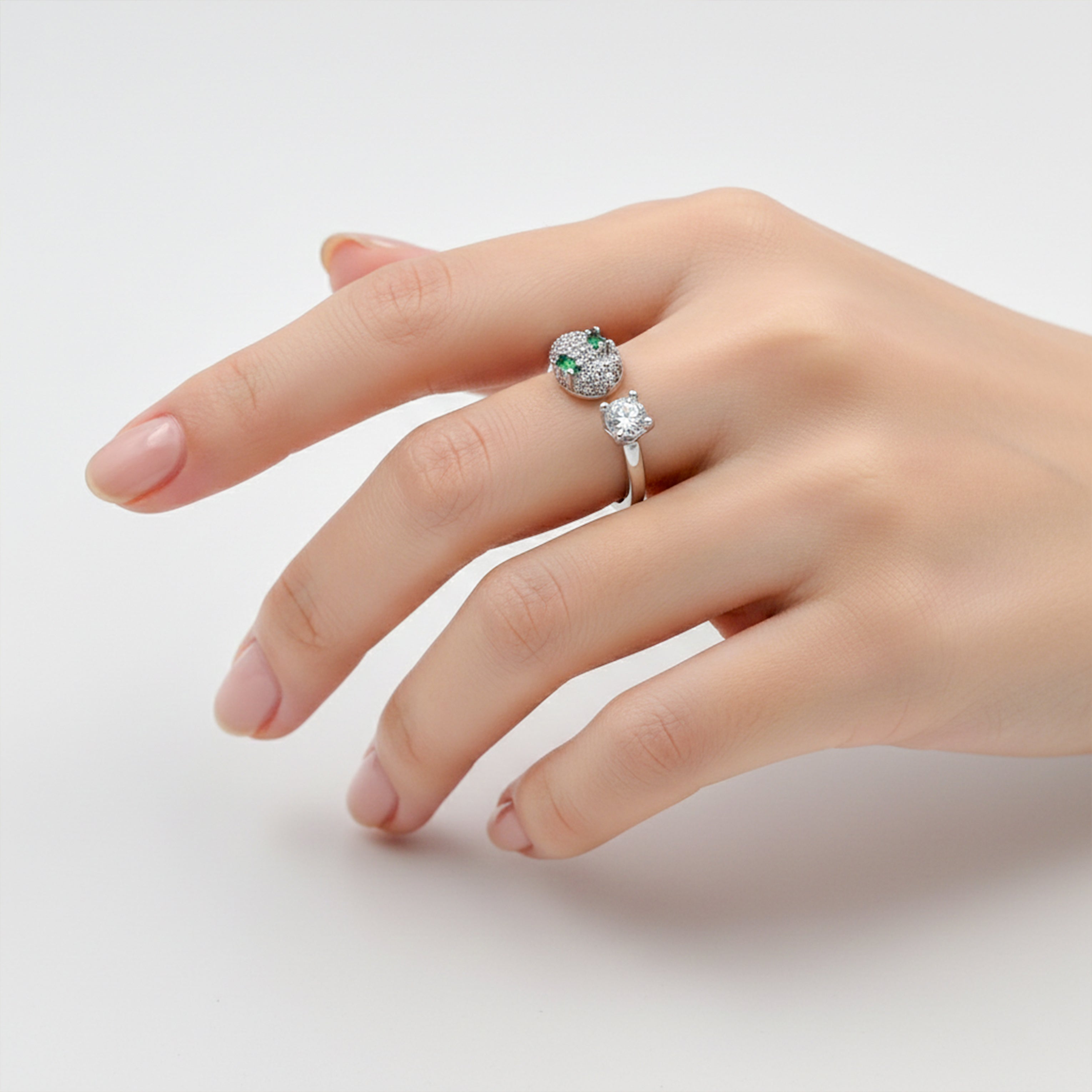 Emerald Serpent Duo Ring GWR -78