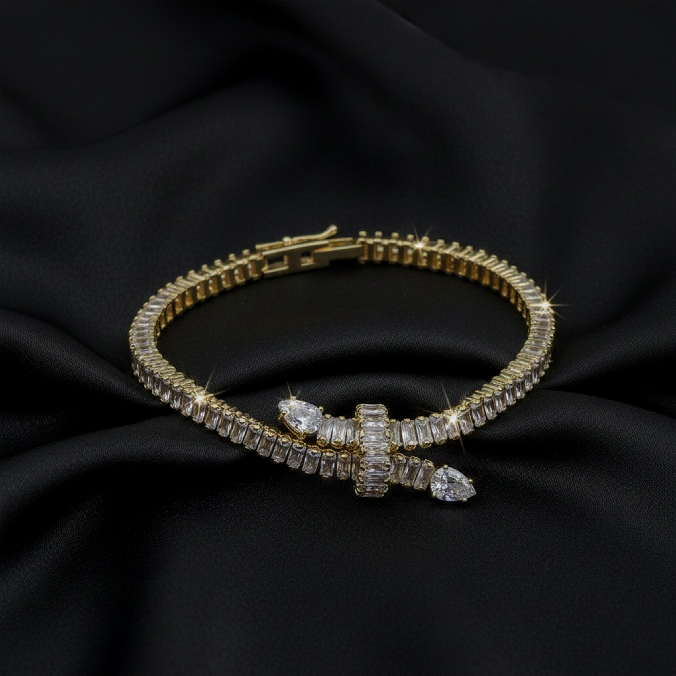 Baguette Stone Nail Bracelet GWB -127