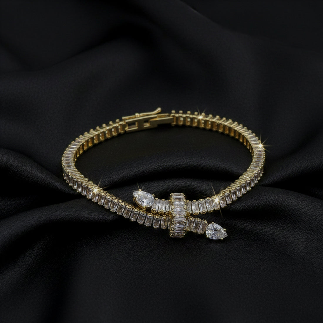 Baguette Stone Nail Bracelet GWB -127