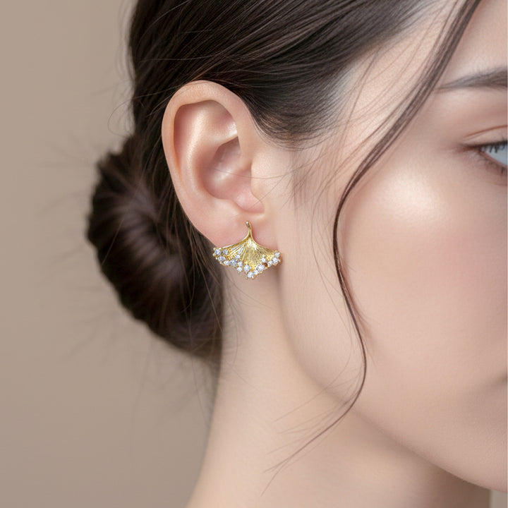 Golden Leaf Earrings GWE -148