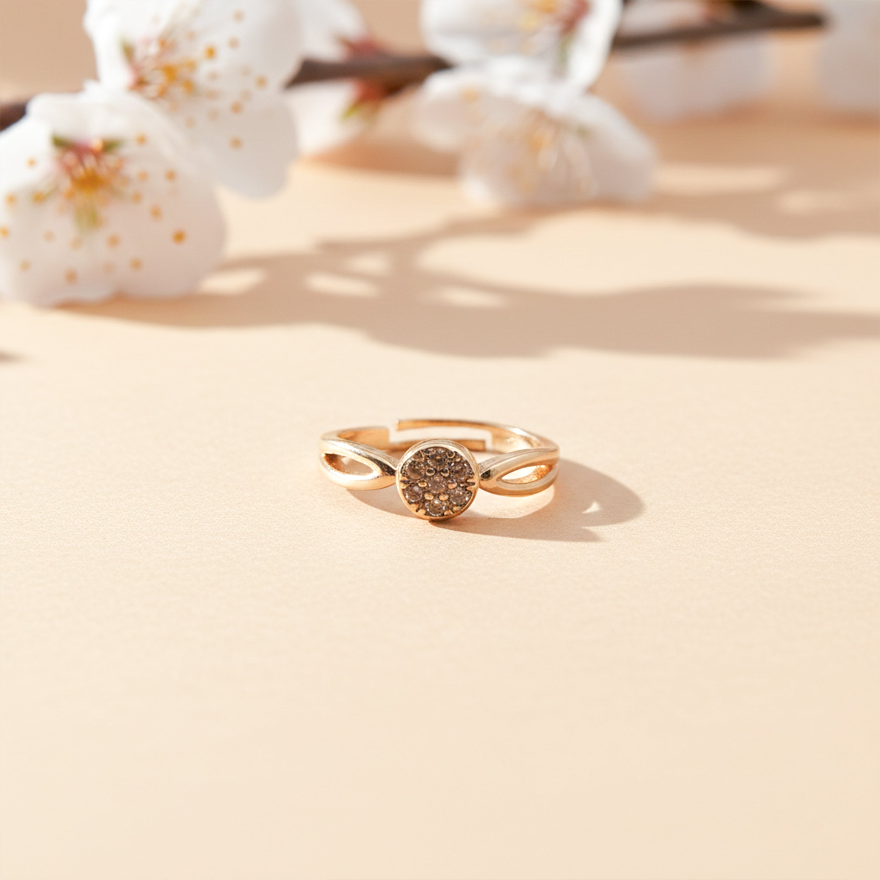 Aurora Floral Diamond Gold Ring GWR -13