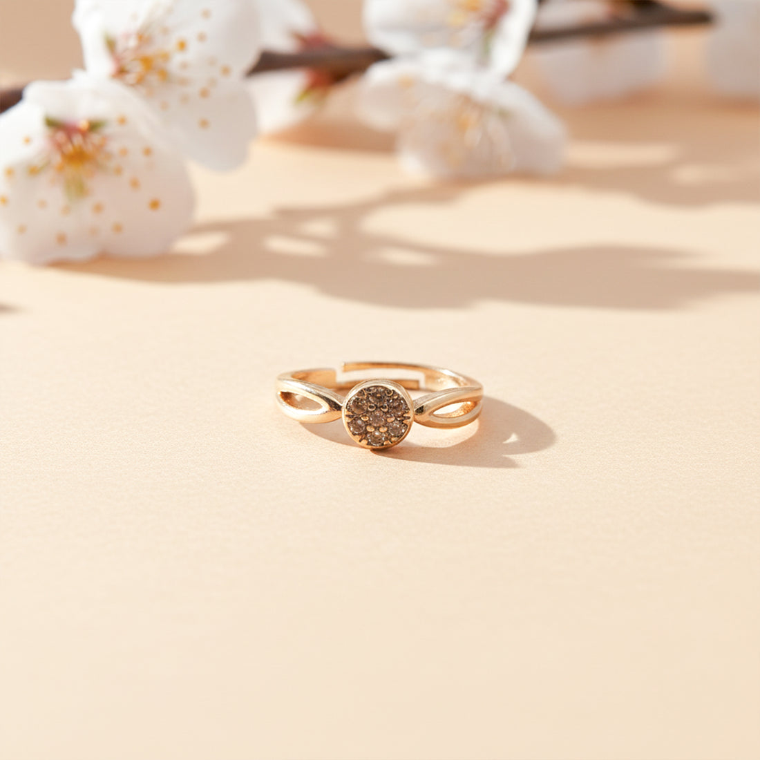 Aurora Floral Diamond Gold Ring GWR -13