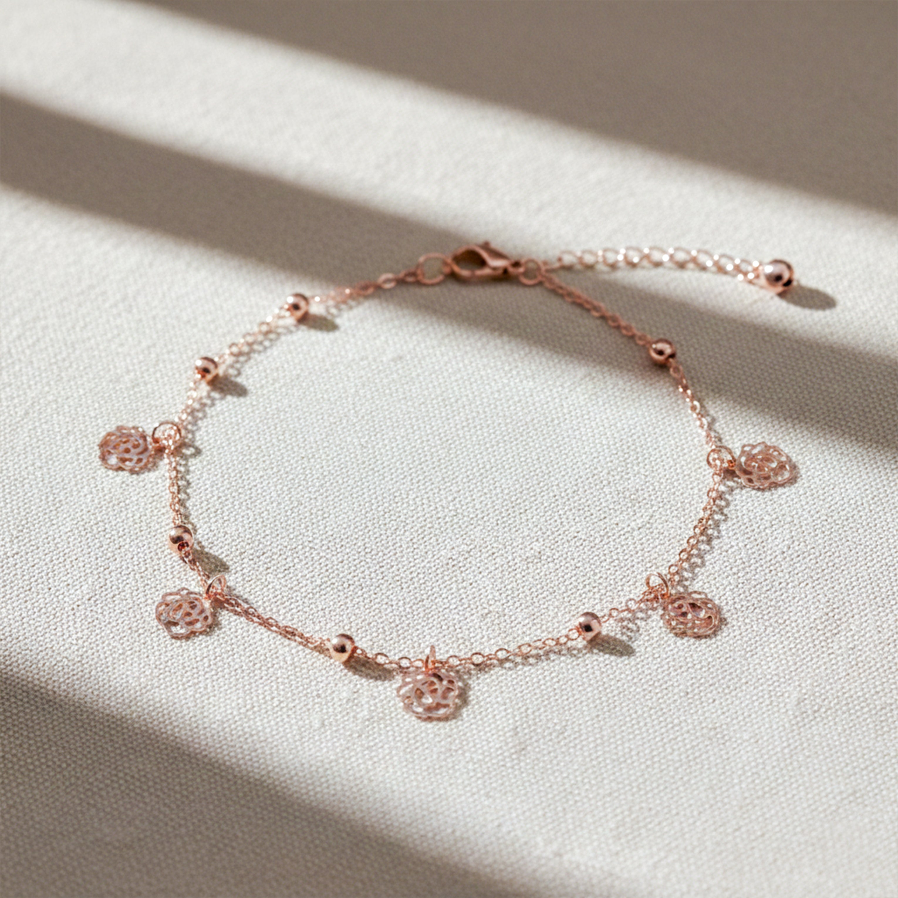 Rose Gold Blossom Anklet GWA -58