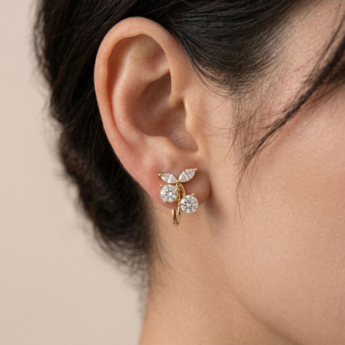 Crystal Bloom Stud Earrings GWE -115