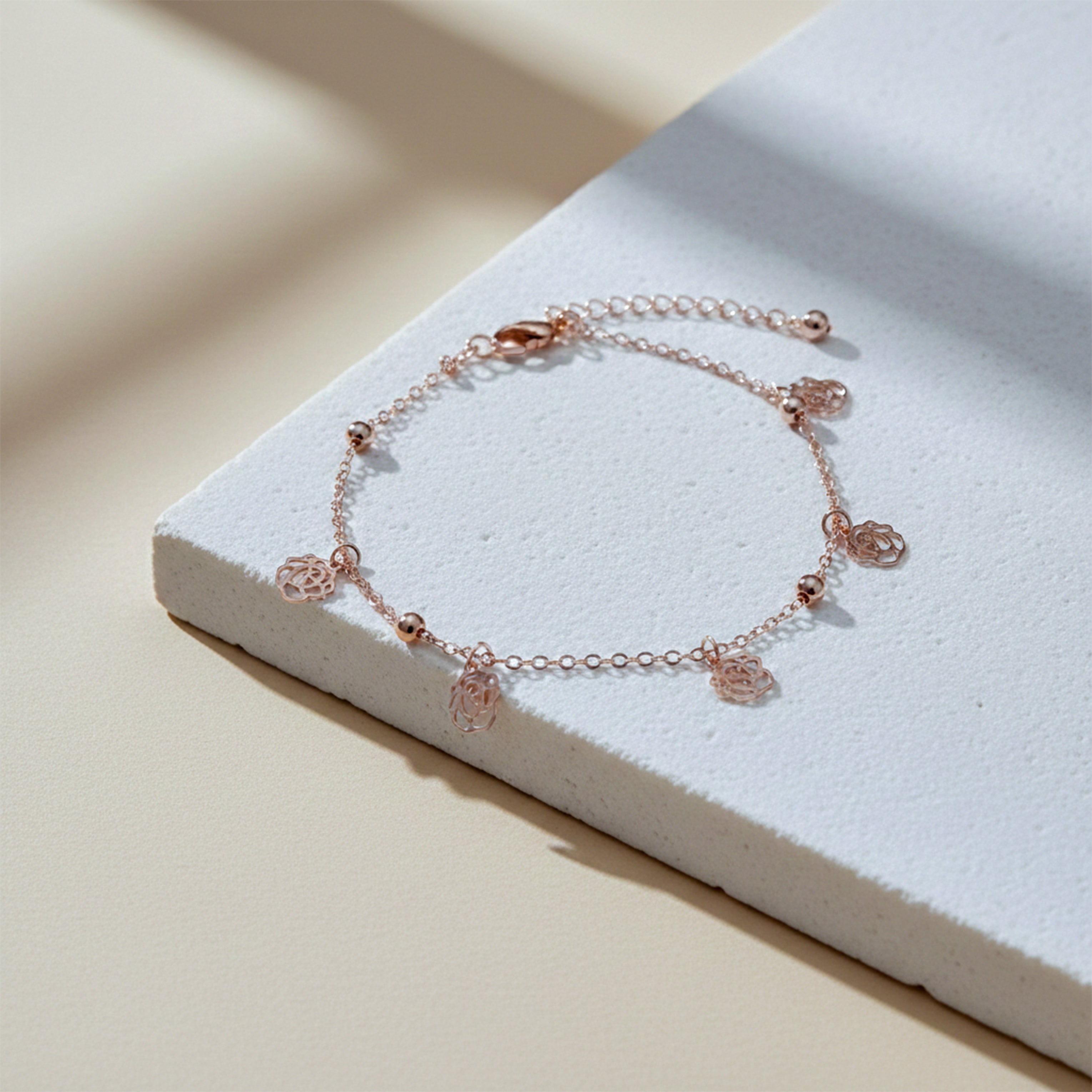 Rose Gold Blossom Anklet GWA -58