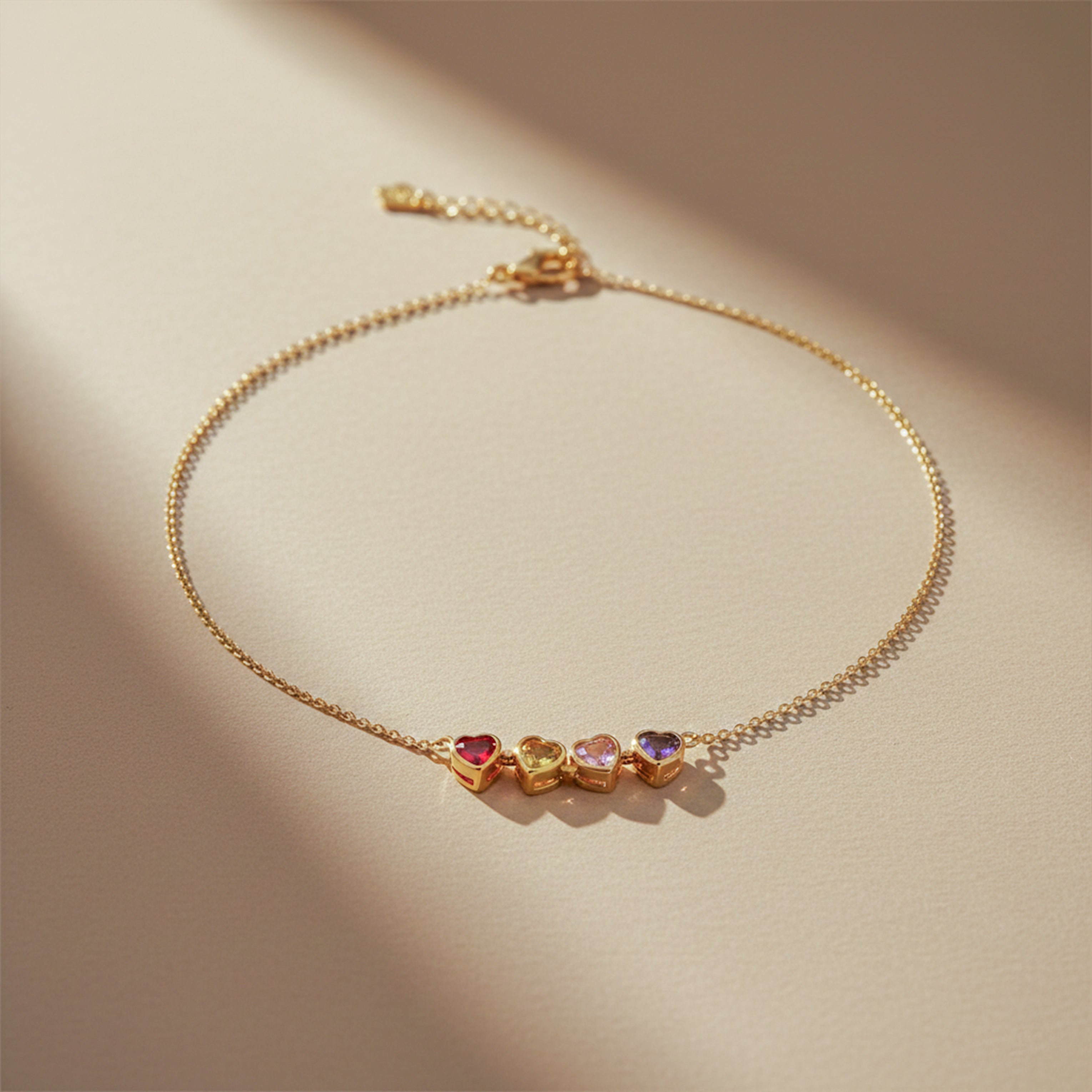 Multi-Heart Charm Neckless GWN -78
