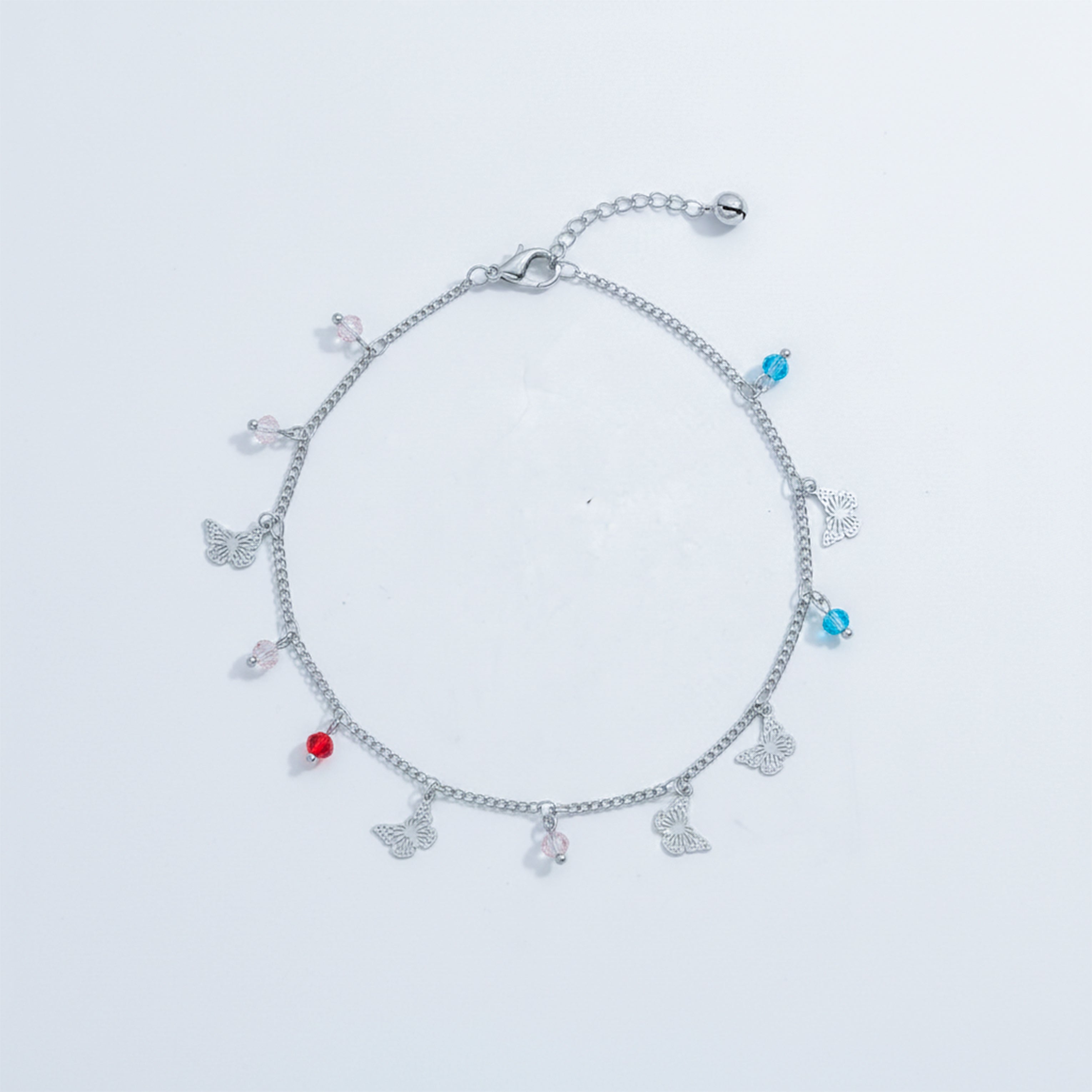 Silver Flutter Charm Anklet GWA -25