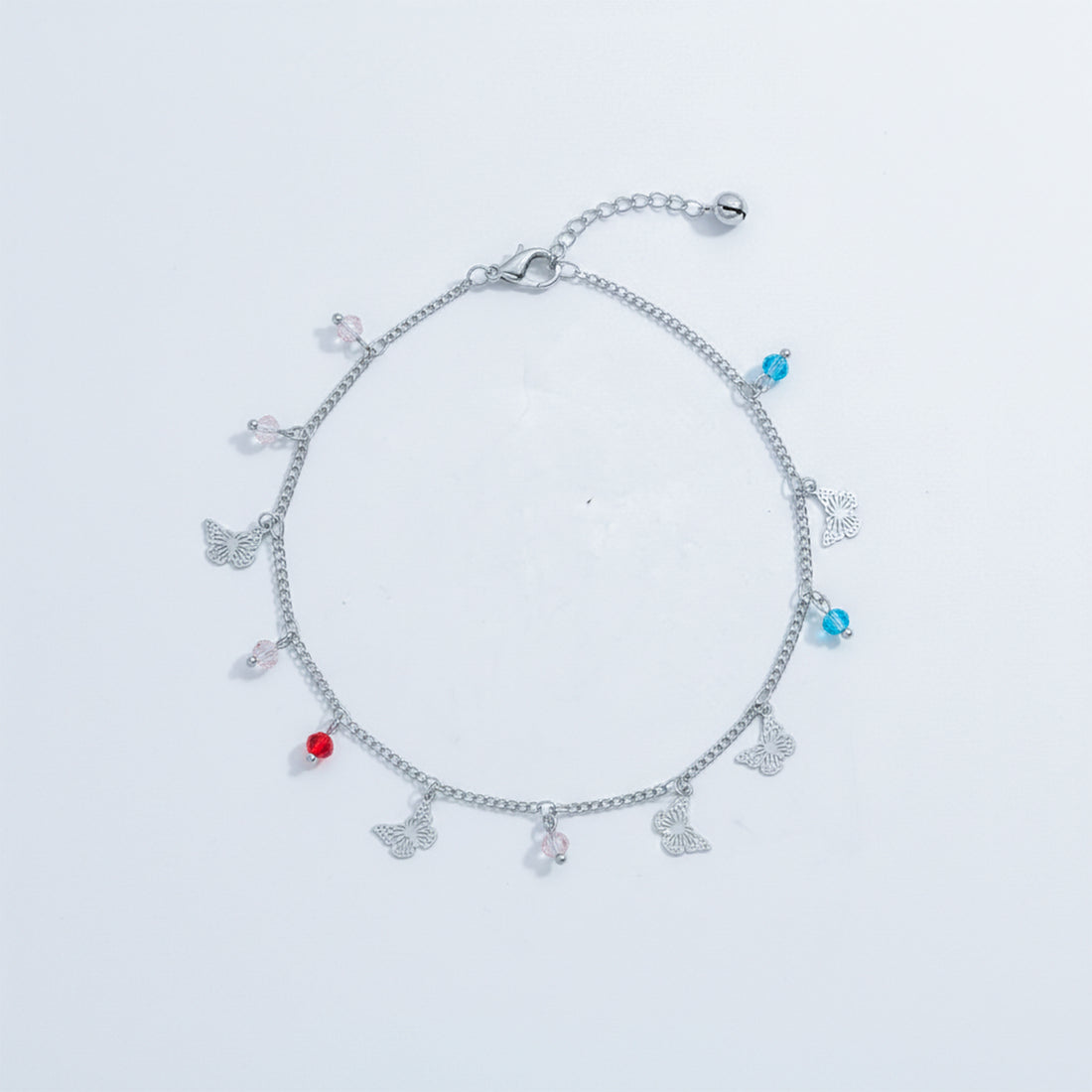 Silver Flutter Charm Anklet GWA -25