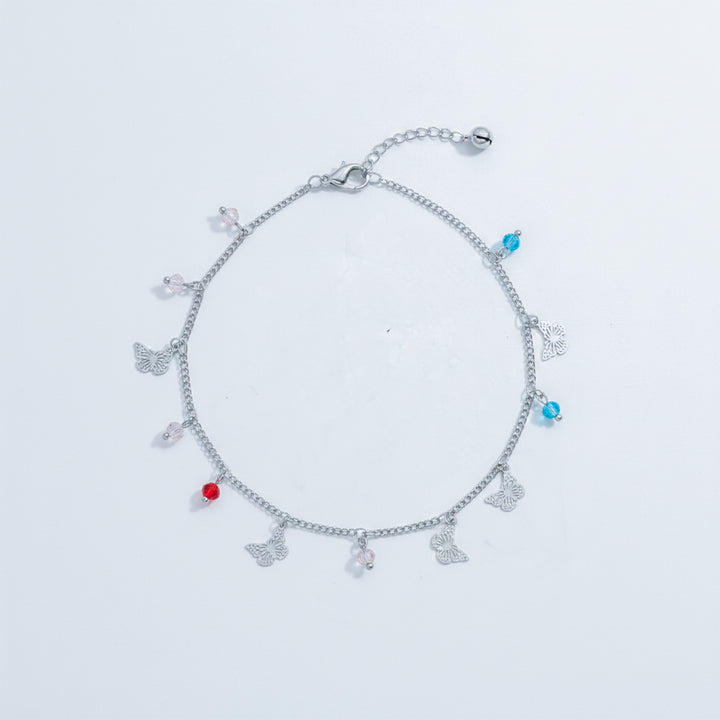 Silver Flutter Charm Anklet GWA -25