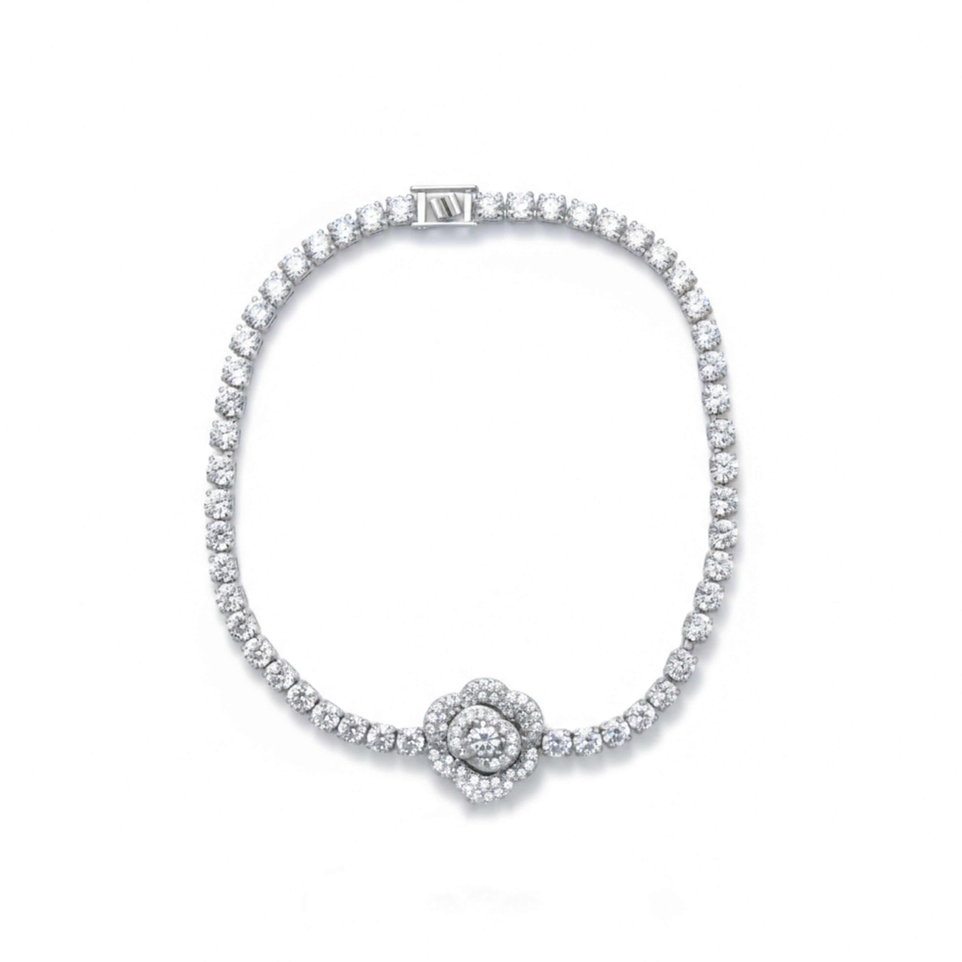 Crystal Bloom Tennis Bracelet GWB -64