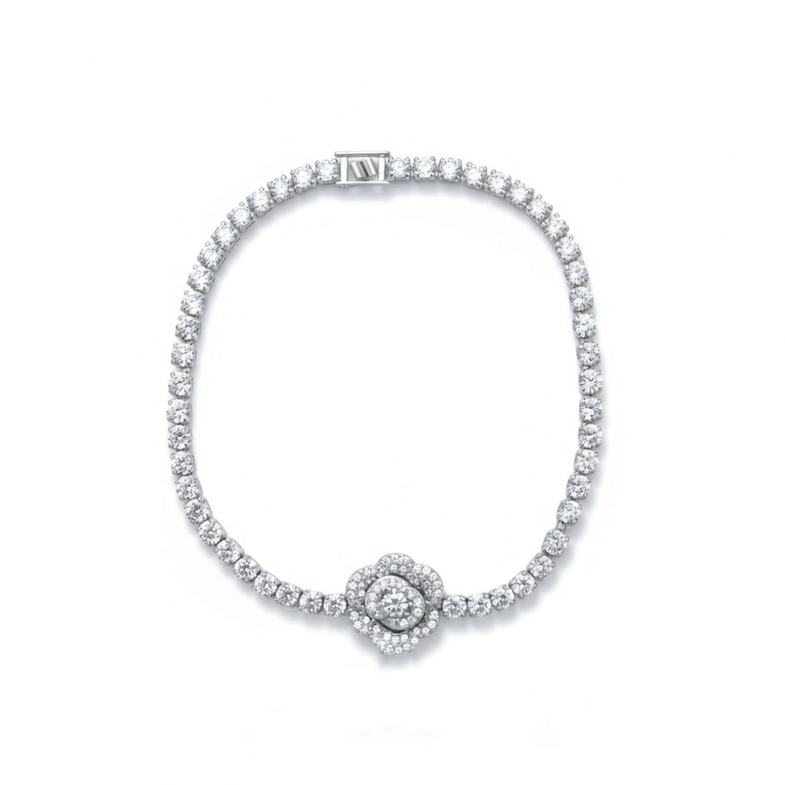 Crystal Bloom Tennis Bracelet GWB -64