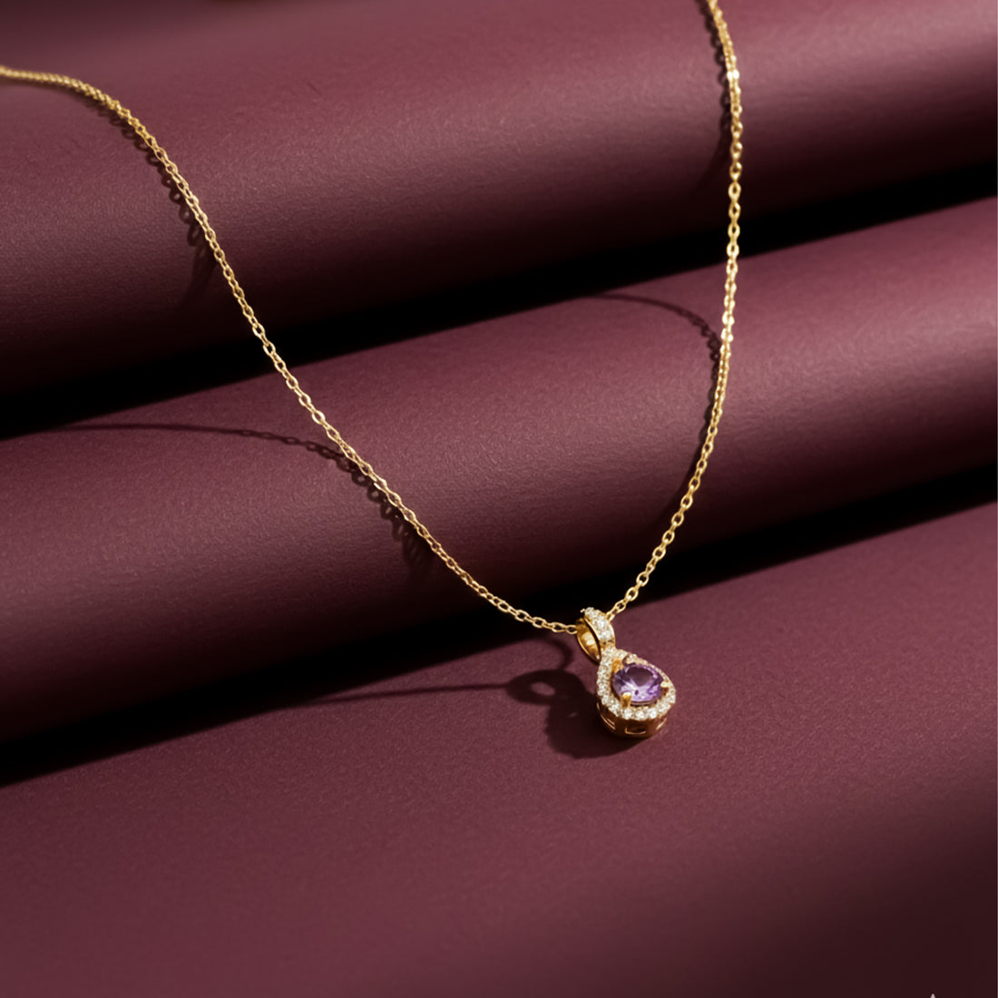 Purple Stone Neckless GWN-89