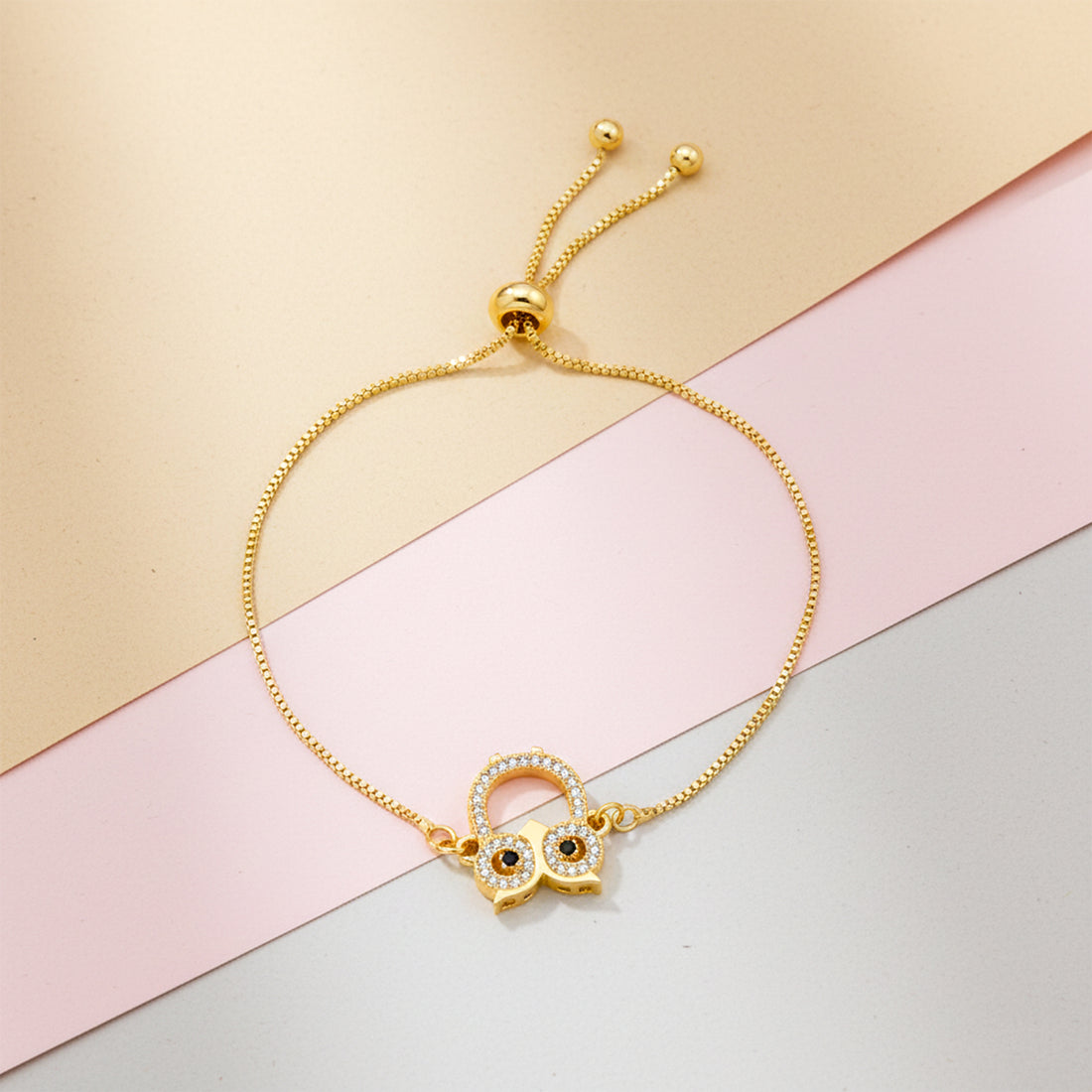 Golden Owl Charm Bracelet GWB -164