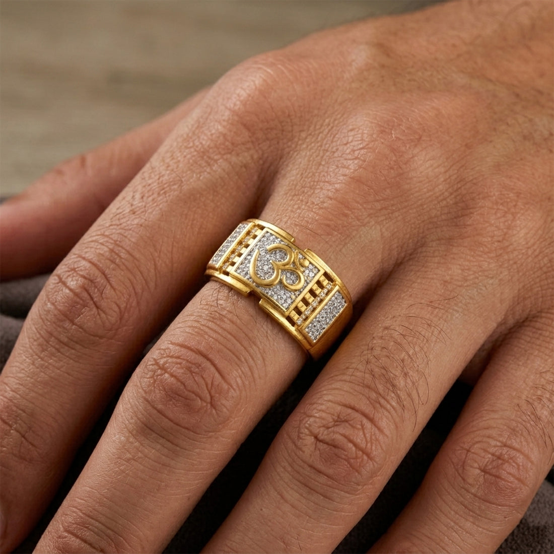 Divine Om Gold Ring GMR -28