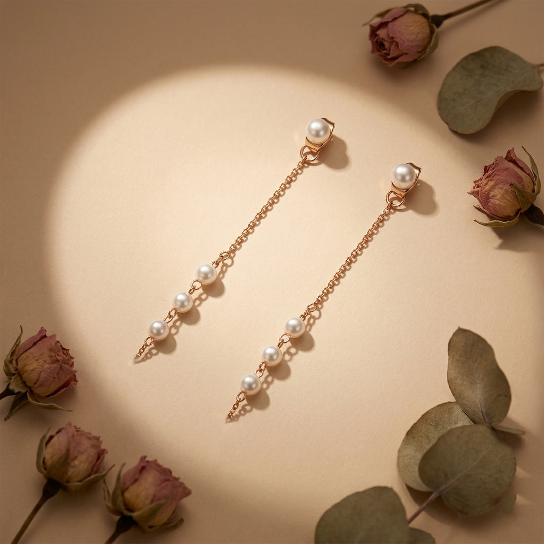 Pearl Cascade Chain Earrings GWE -96
