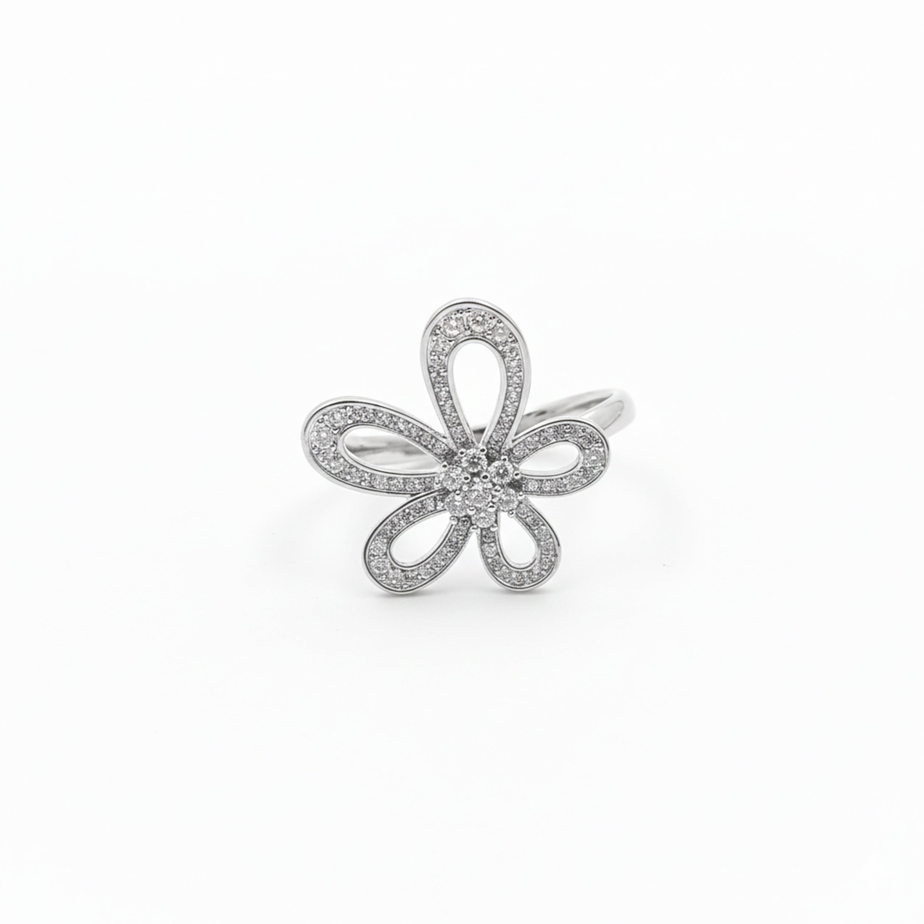 Blossom Sparkle Silver Ring GWR -27