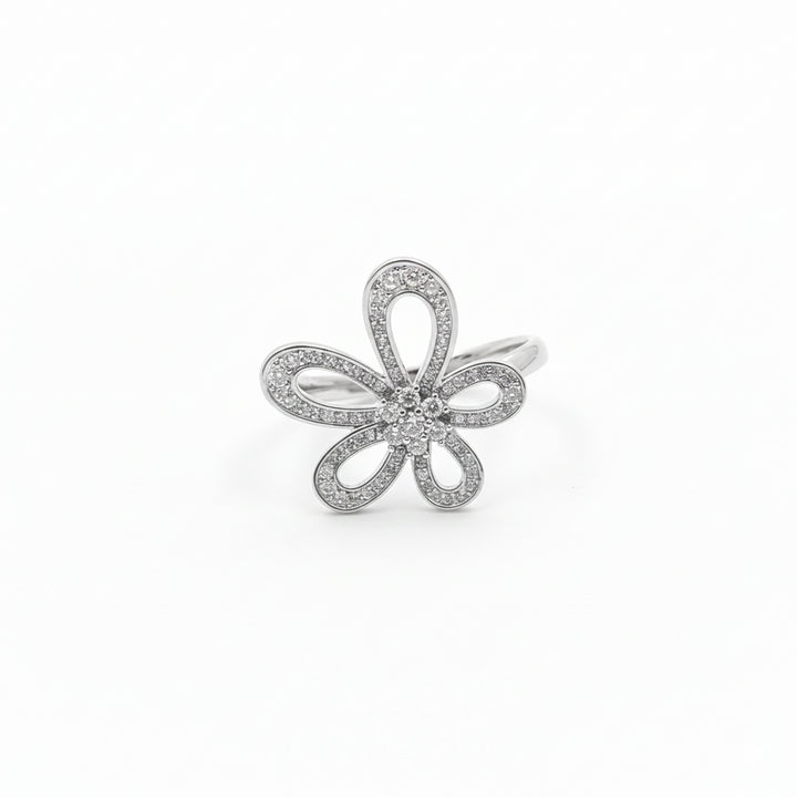 Blossom Sparkle Silver Ring GWR -27