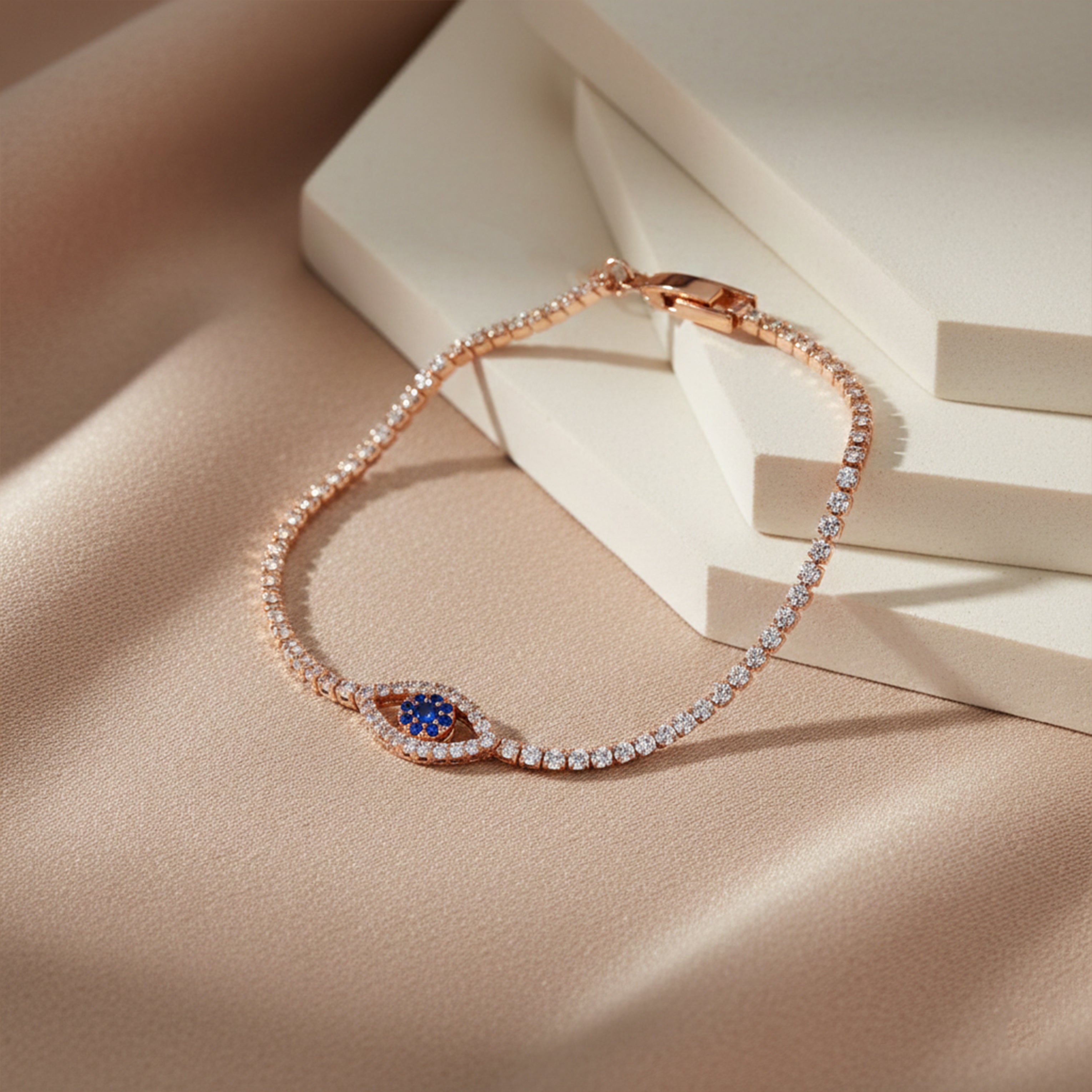 Celestial Evil Eye Crystal Tennis Bracelet GWB -103