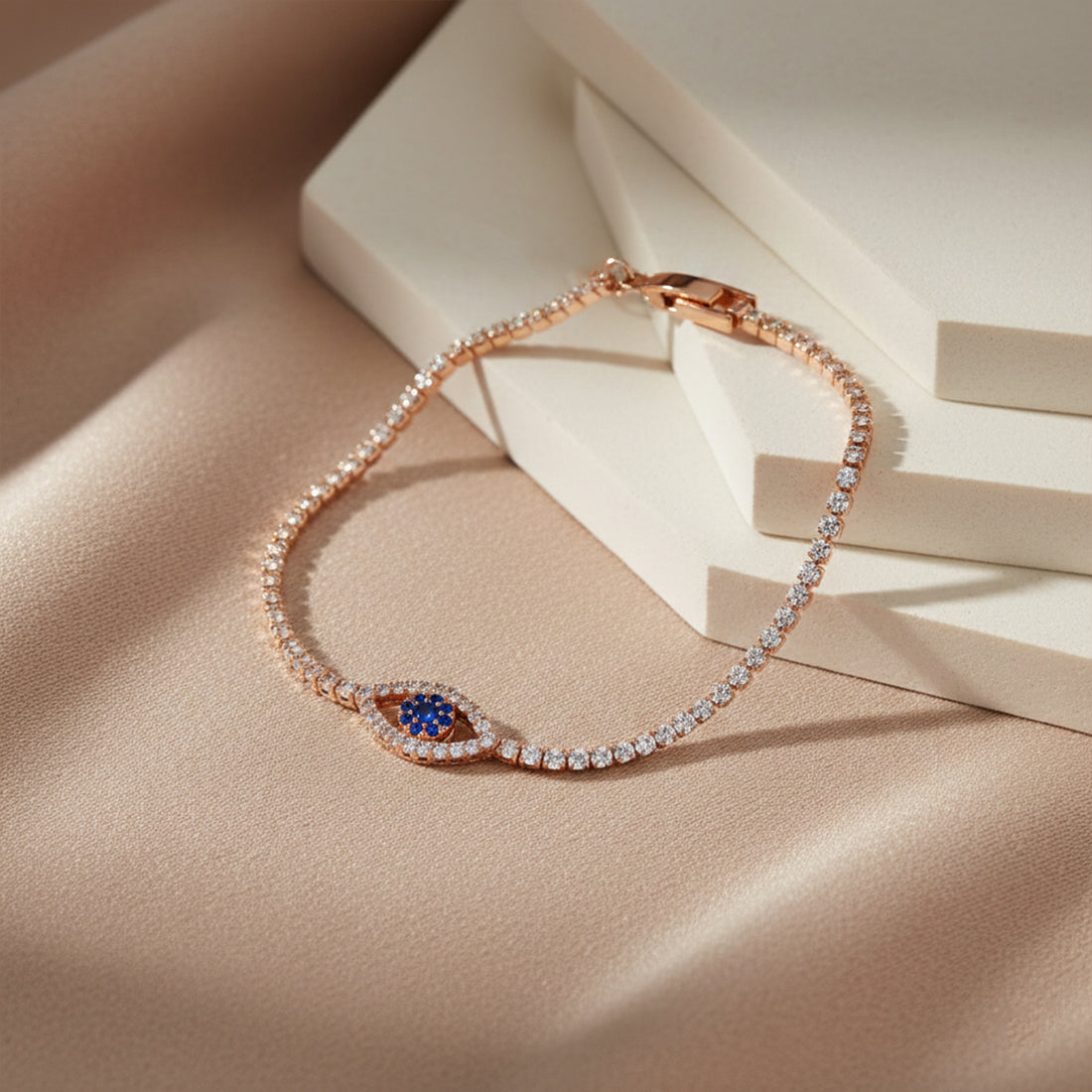 Celestial Evil Eye Crystal Tennis Bracelet GWB -103