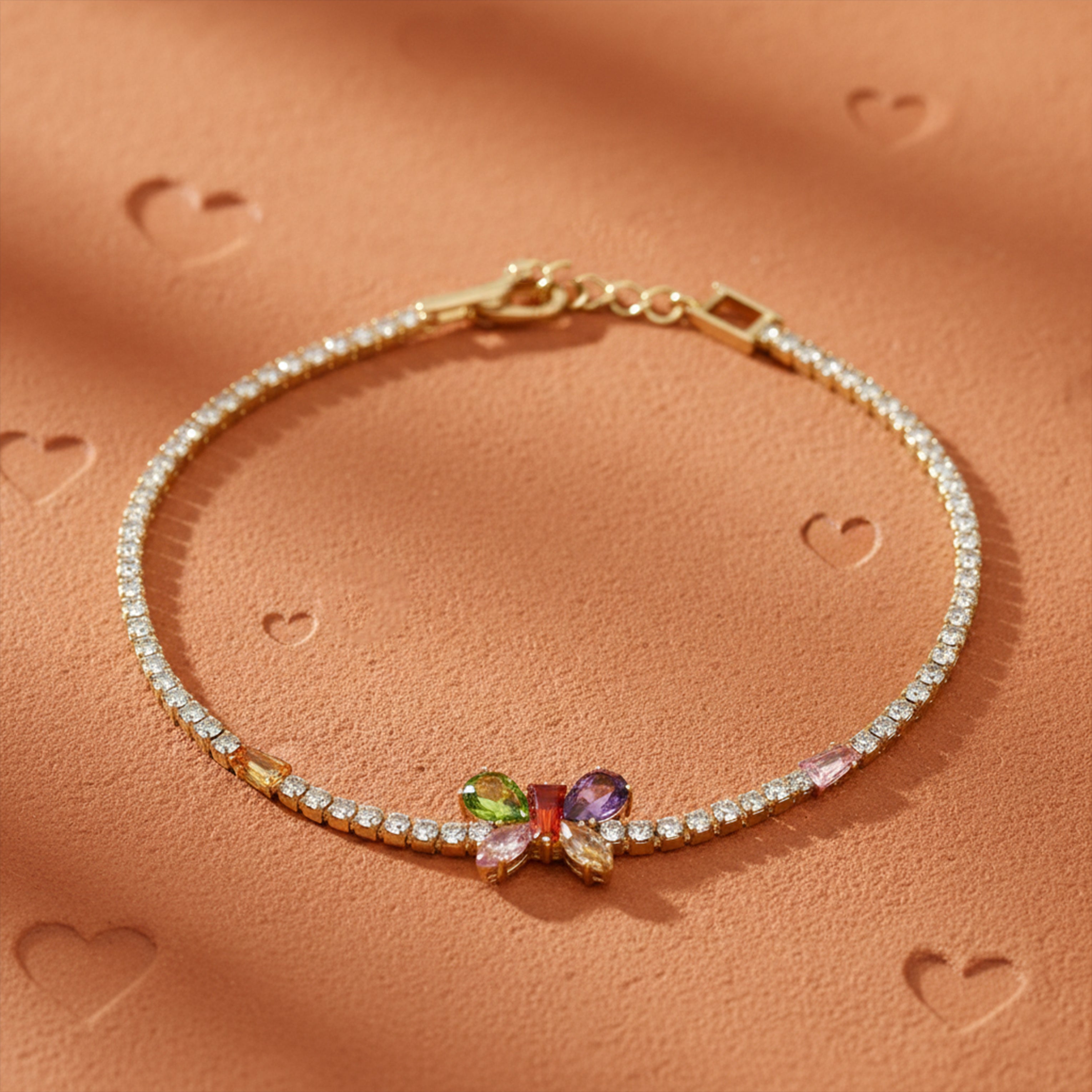 Aurora Butterfly Crystal Tennis Bracelet GWB -102