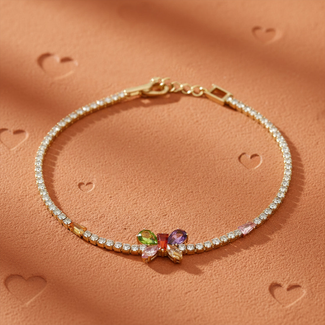 Aurora Butterfly Crystal Tennis Bracelet GWB -102