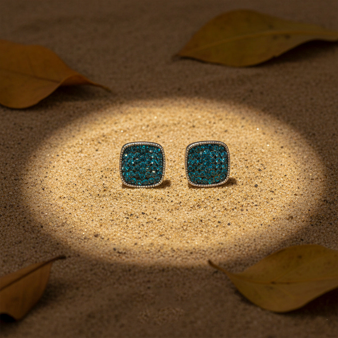Midnight Blue Square Earrings GWE -114