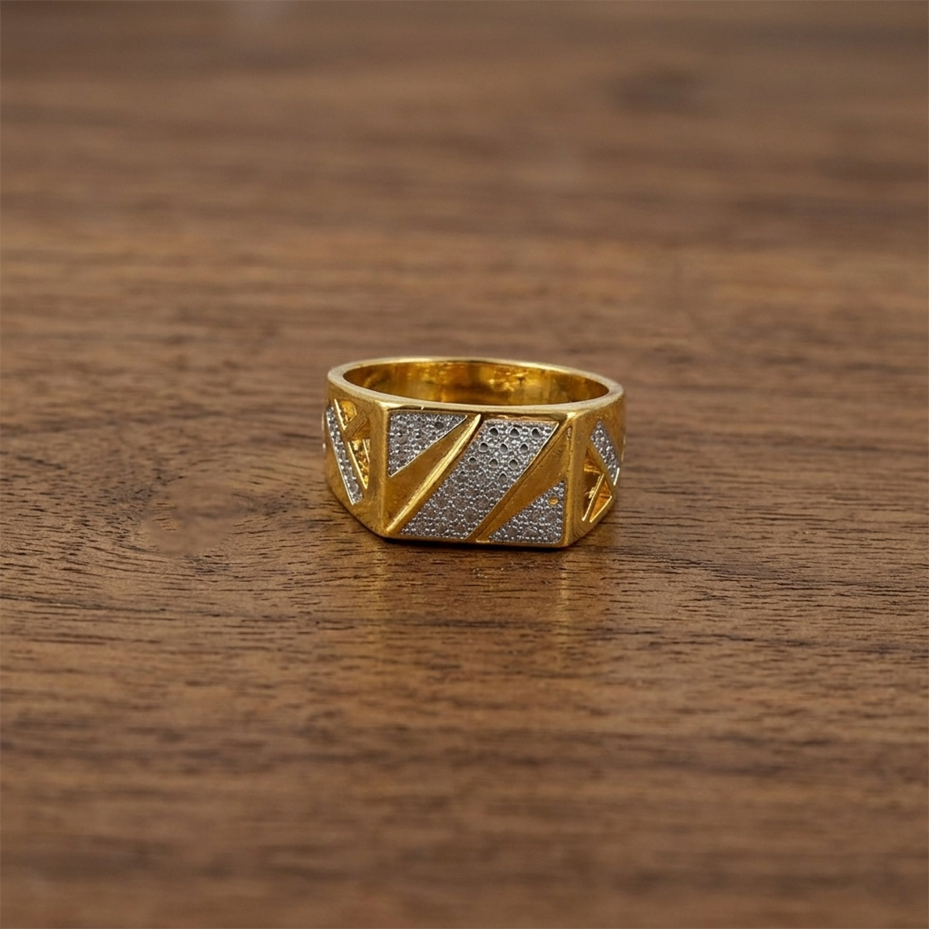 Golden Geo Mens Ring GMR -27