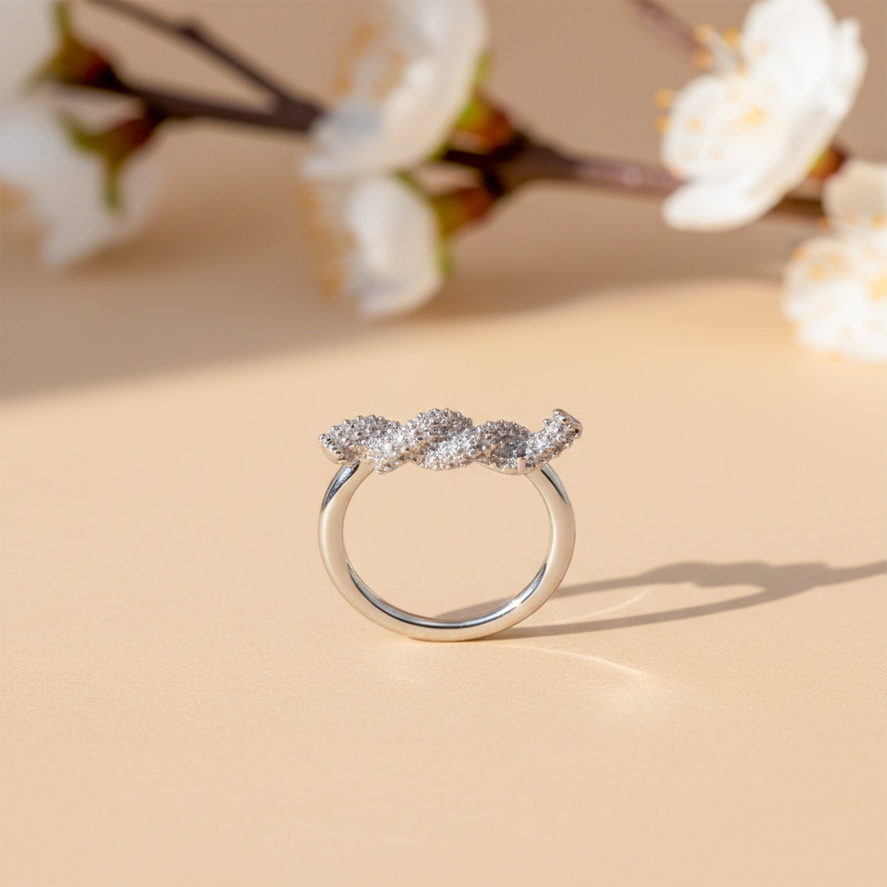 Celeste Trio Diamond Silver Ring GWR -21