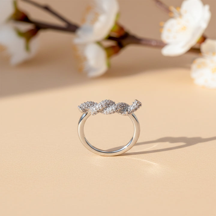 Celeste Trio Diamond Silver Ring GWR -21