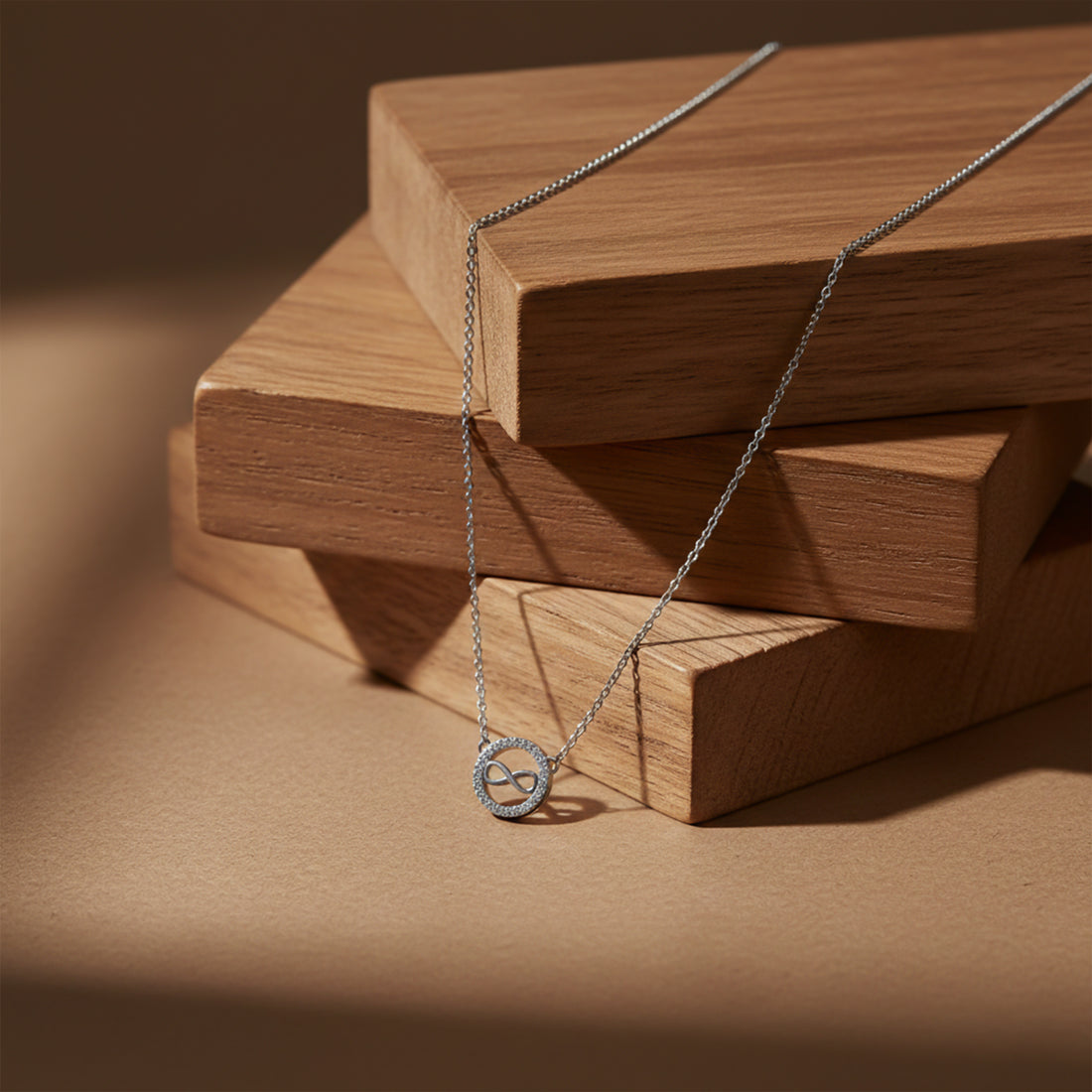 Elegant Silver Infinity Pendant GWN -49