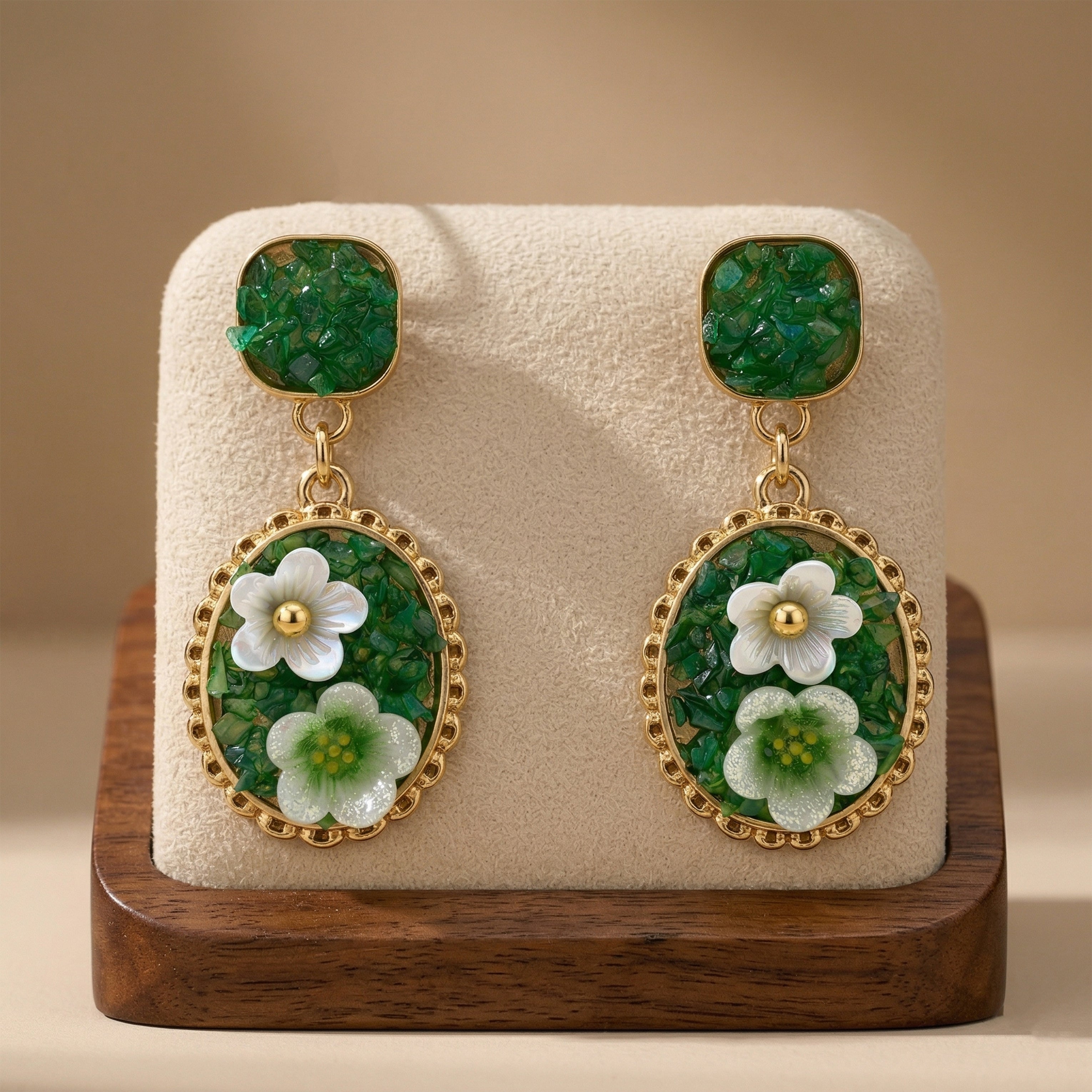 Verdant Flora Luxe Earrings GWE -205