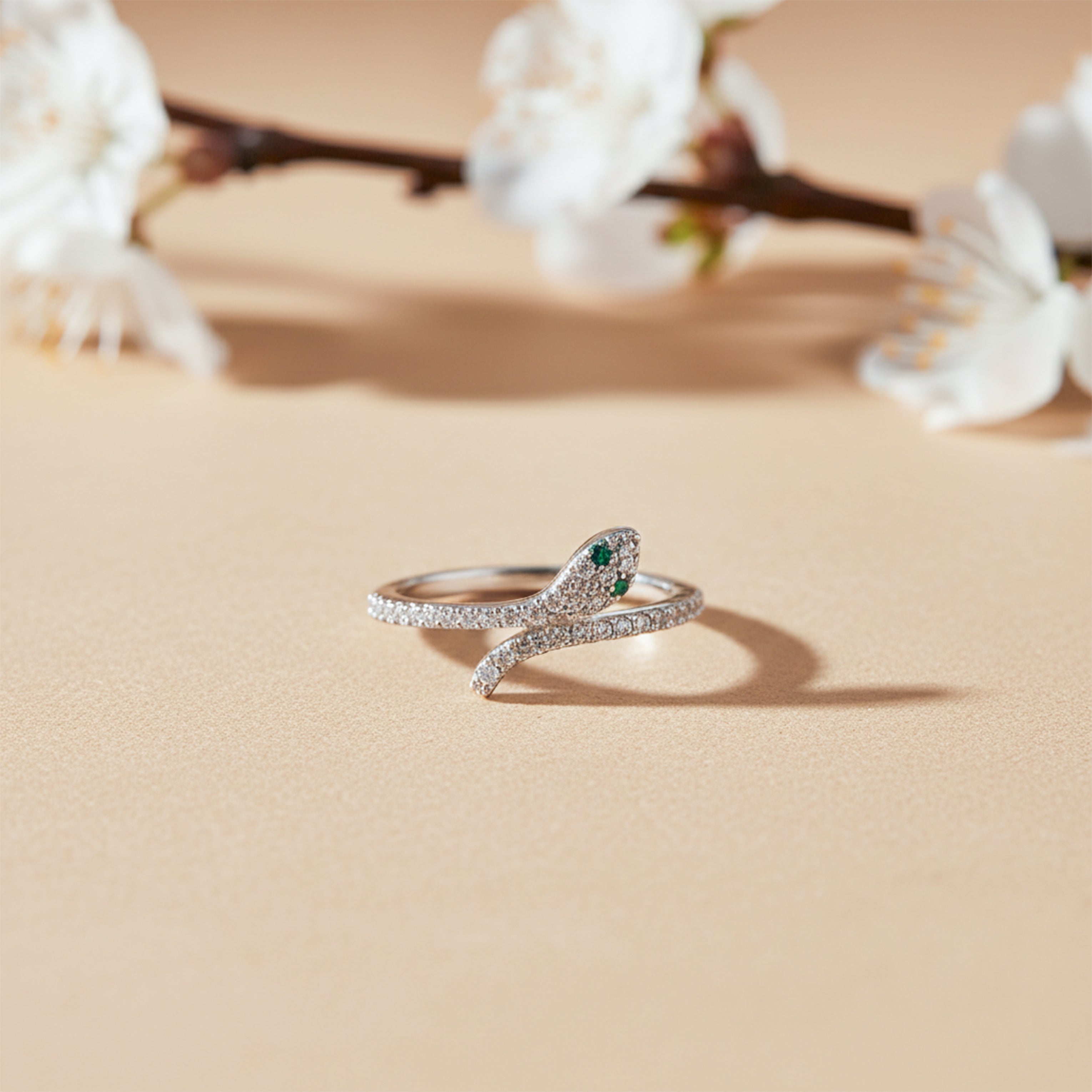 Emerald Whisper Serpent Ring GWR -76