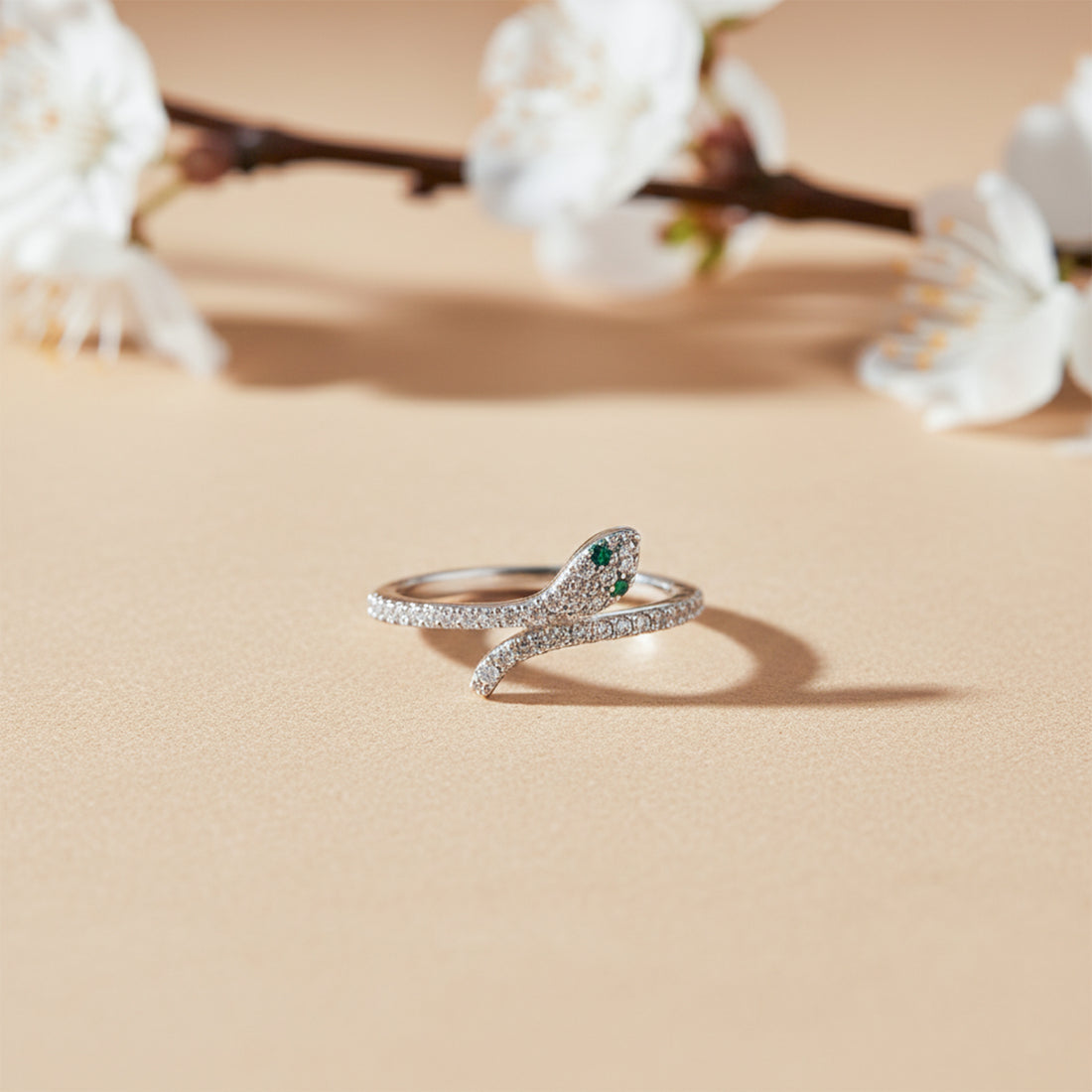 Emerald Whisper Serpent Ring GWR -76