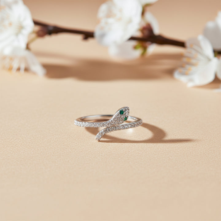 Emerald Whisper Serpent Ring GWR -76