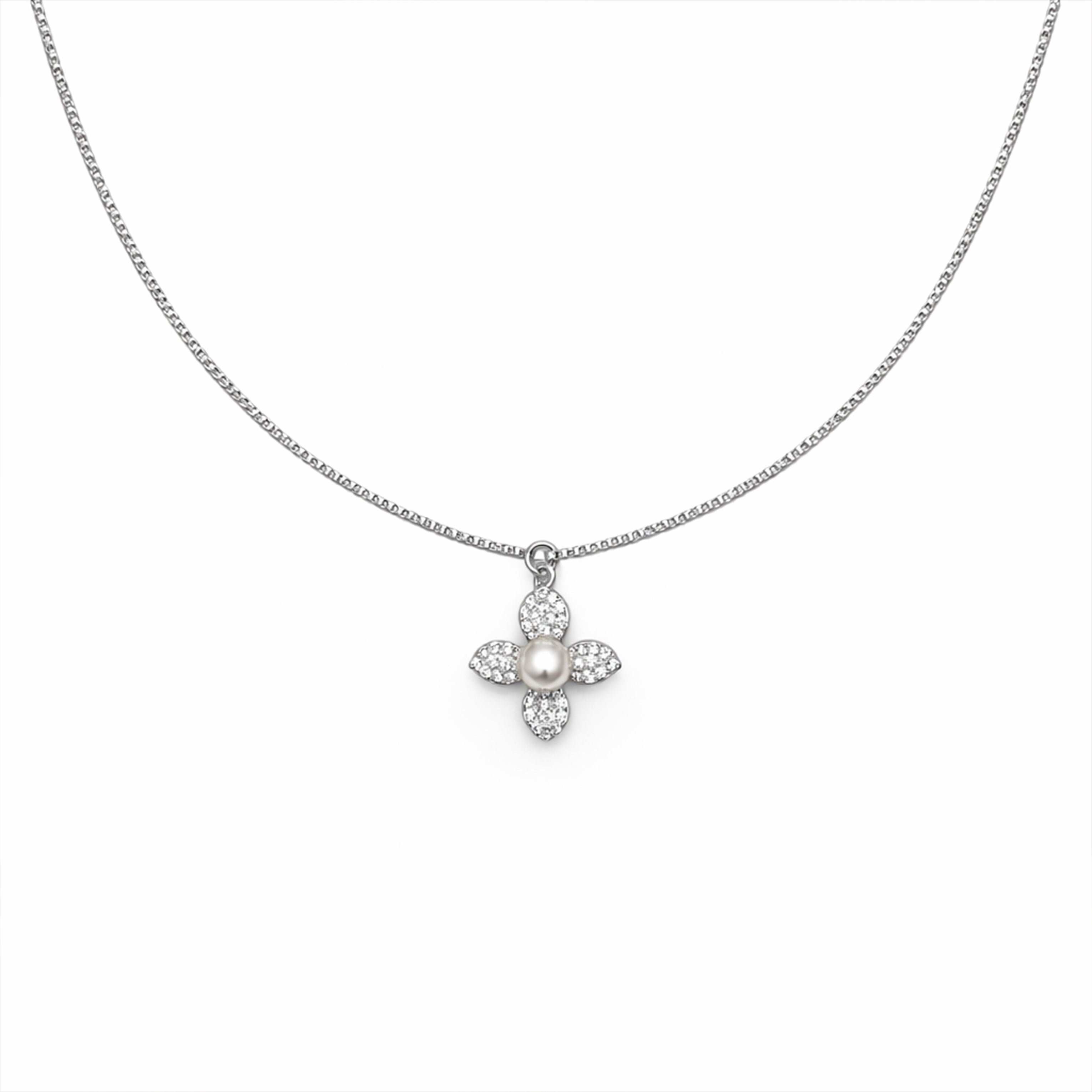 Crystal Flower Pearl Pendant GWN -54