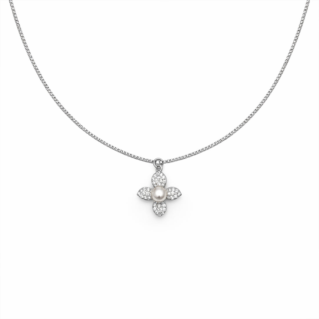 Crystal Flower Pearl Pendant GWN -54