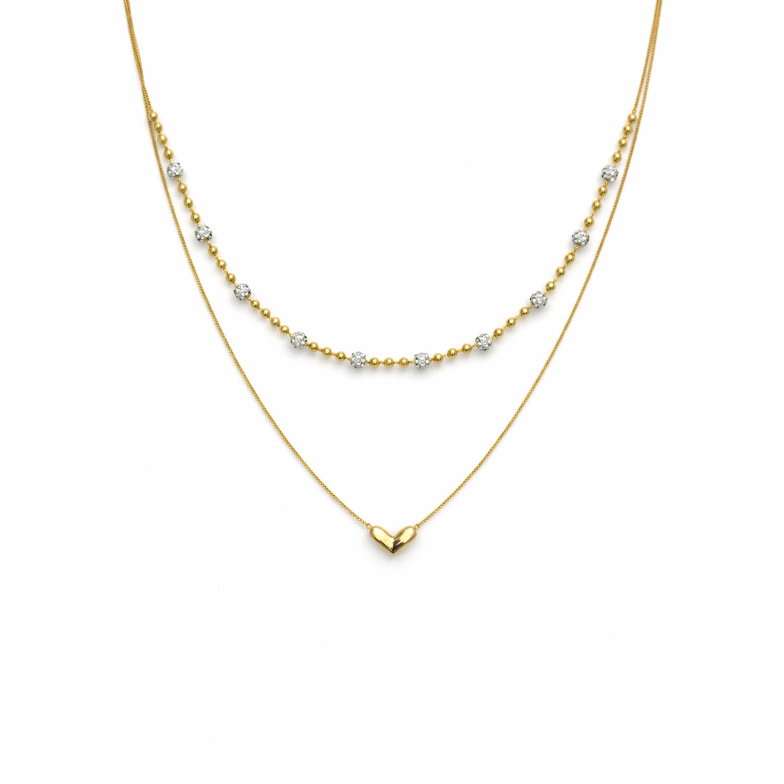 Double Chain Crystal Beaded Necklace GWN -63