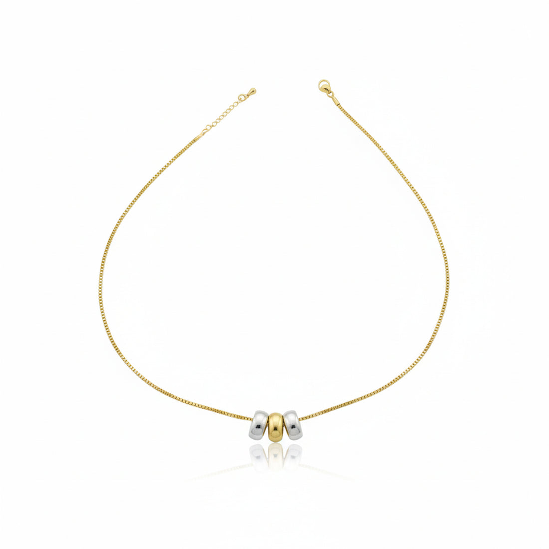 Minimalist Gold & Silver Charm Necklace GWN -61